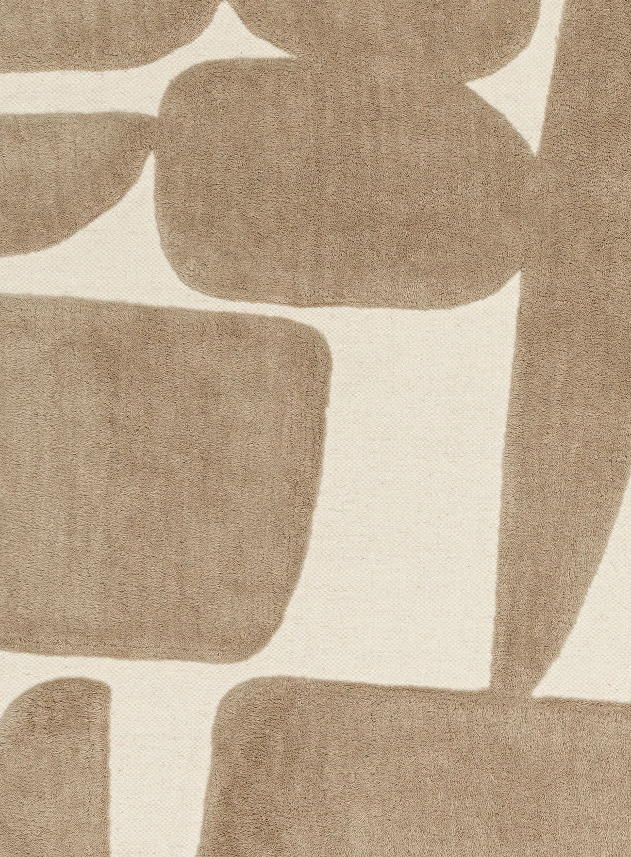 Eluru Taupe Abstract Washable Wool Rug - Image 14