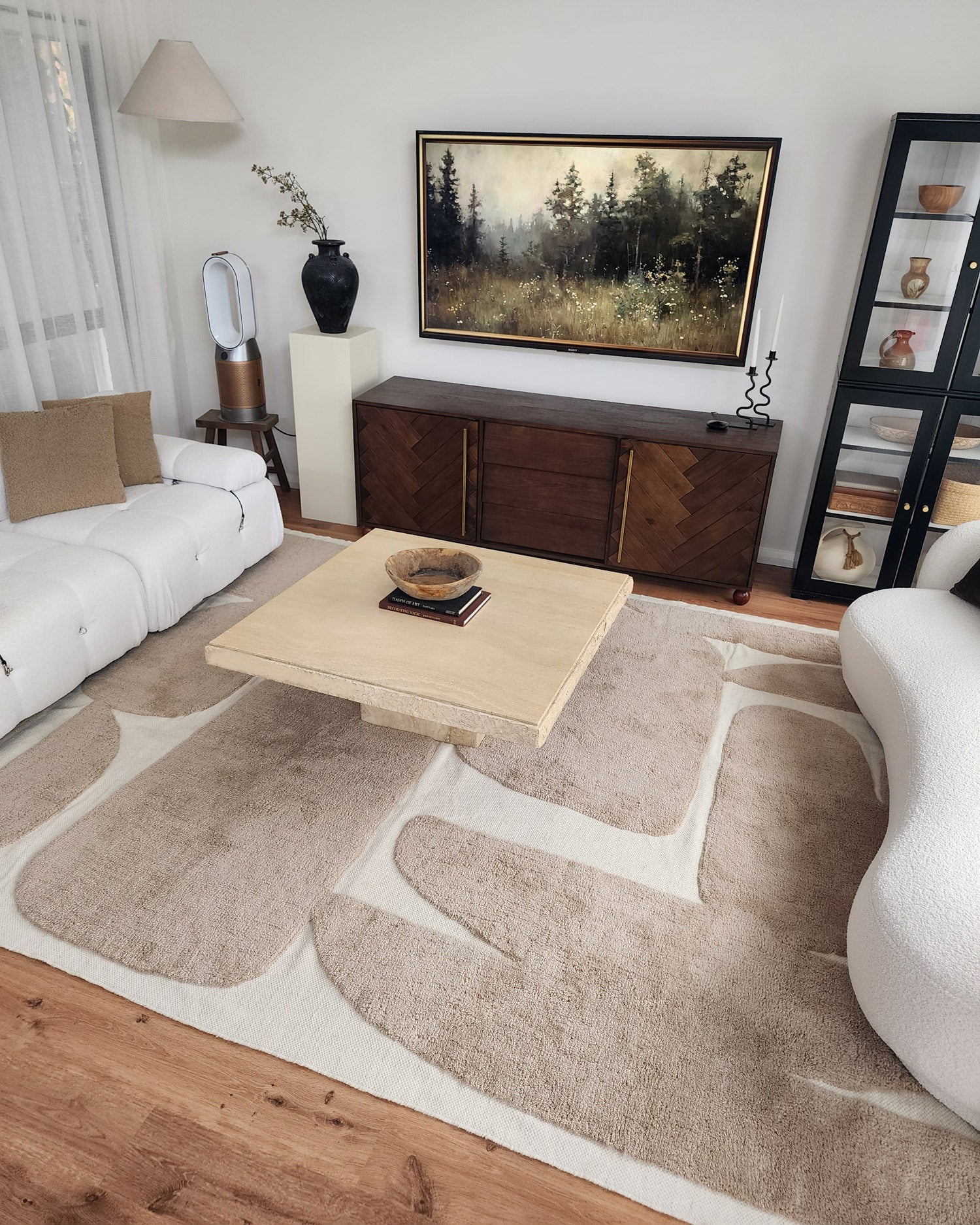 Eluru Taupe Abstract Washable Wool Rug - Image 7