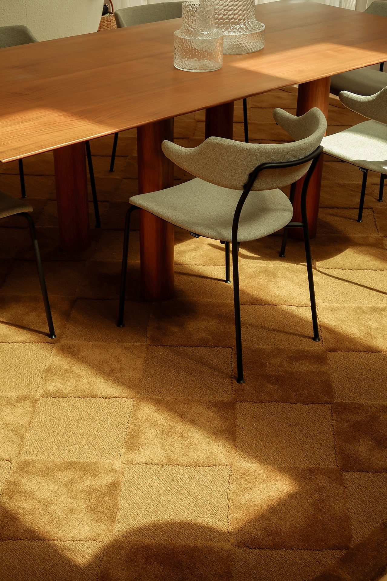 Emeka Moss Brown Diamond Hand-Tufted Rug - Image 4