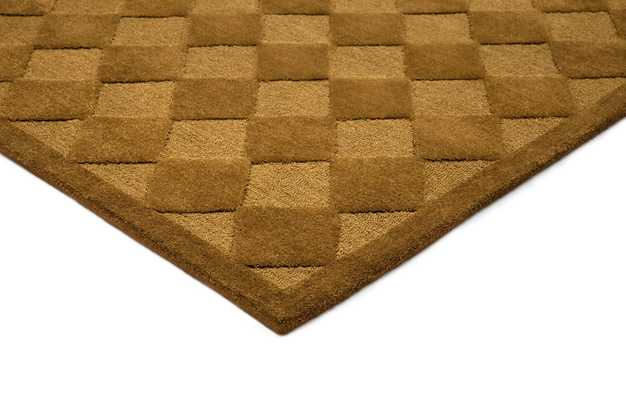 Emeka Moss Brown Diamond Hand-Tufted Rug - Image 6