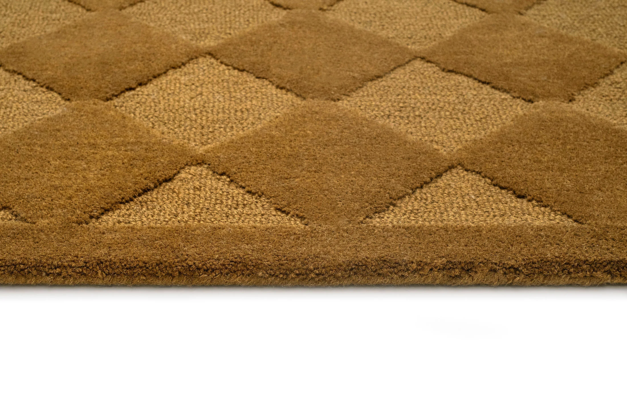 Emeka Moss Brown Diamond Hand-Tufted Rug - Image 7