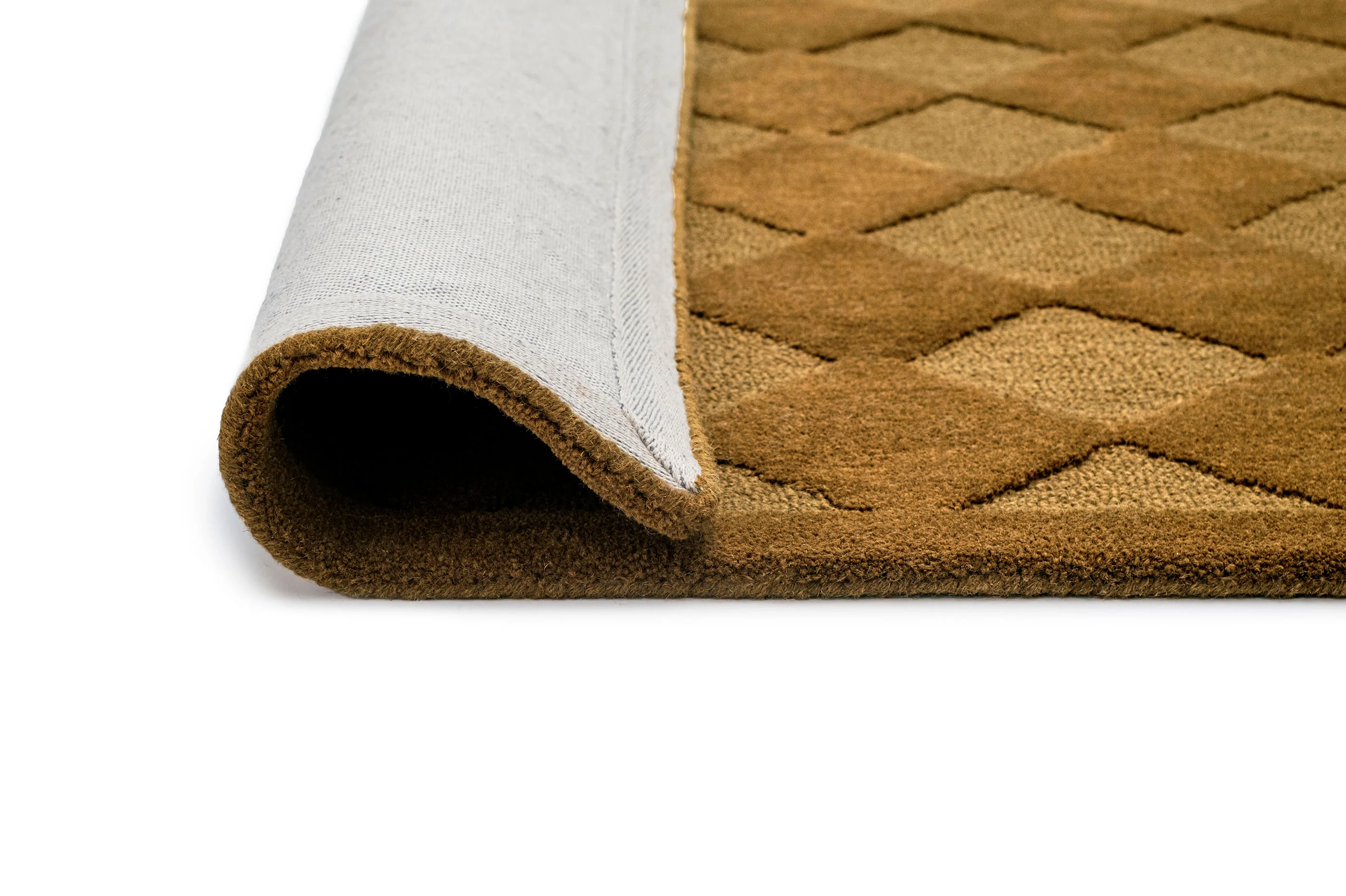 Emeka Moss Brown Diamond Hand-Tufted Rug - Image 8