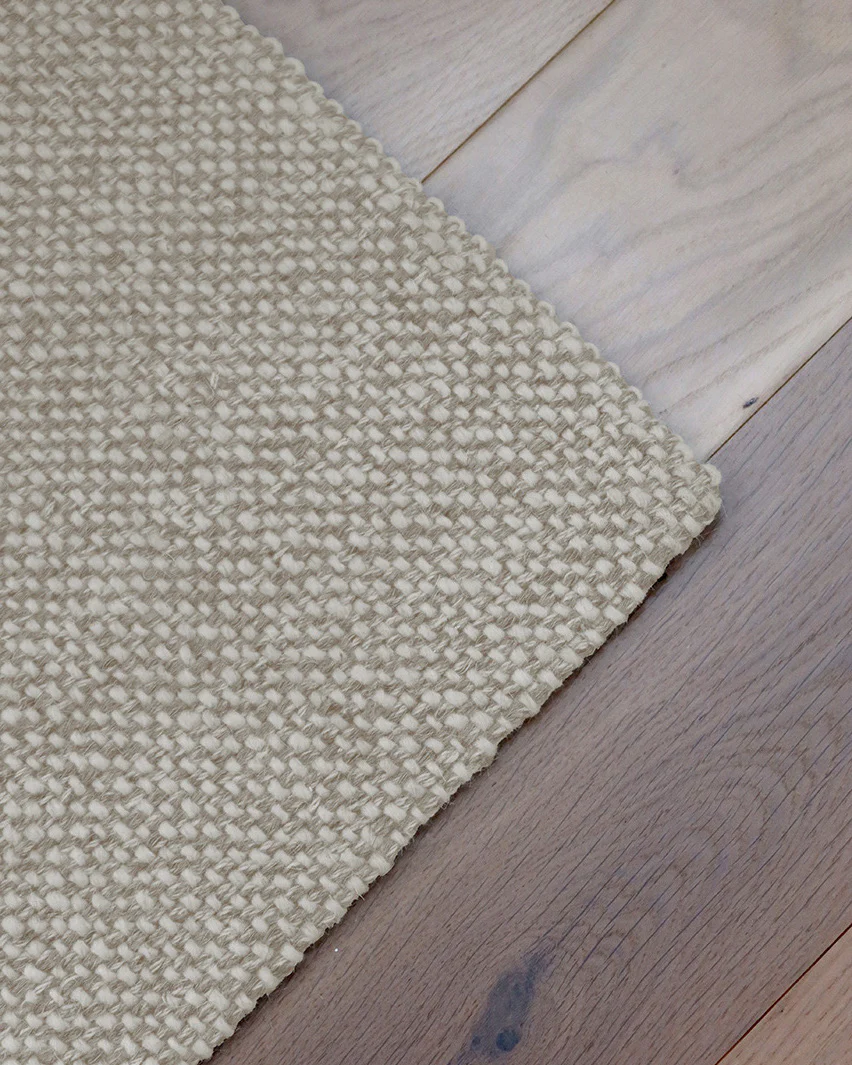Eminah Cream Beige Handmade Wool Rug - Image 10