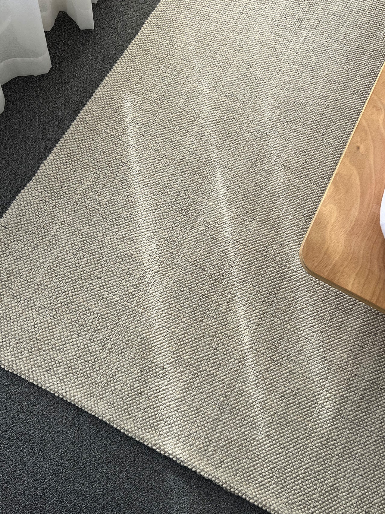 Eminah Cream Beige Handmade Wool Rug - Image 6