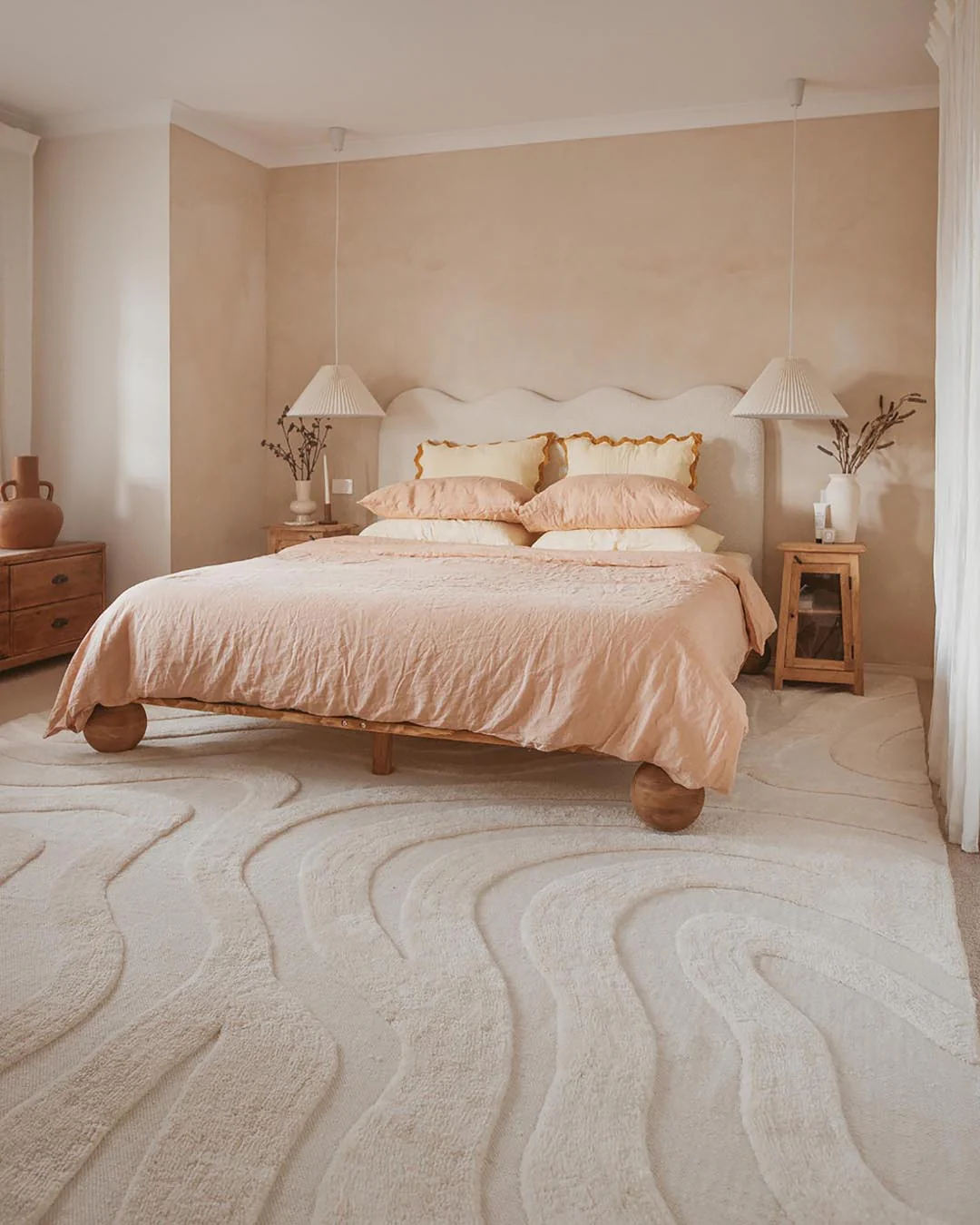 Eniko Abstract Cream Washable Wool Rug - Image 11