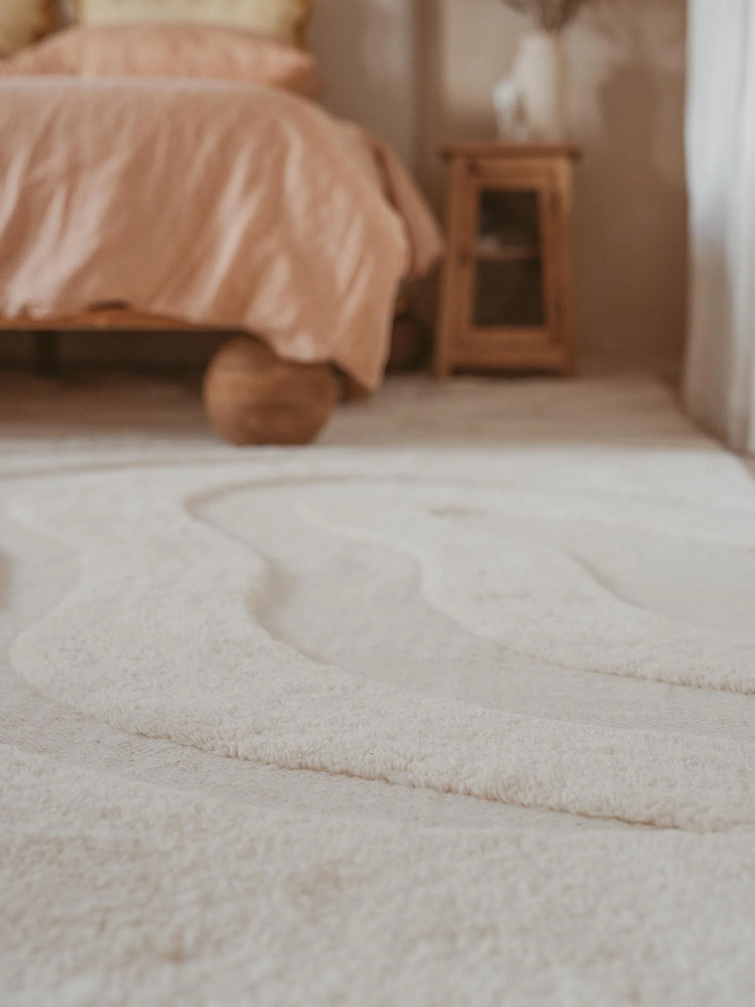 Eniko Abstract Cream Washable Wool Rug - Image 16