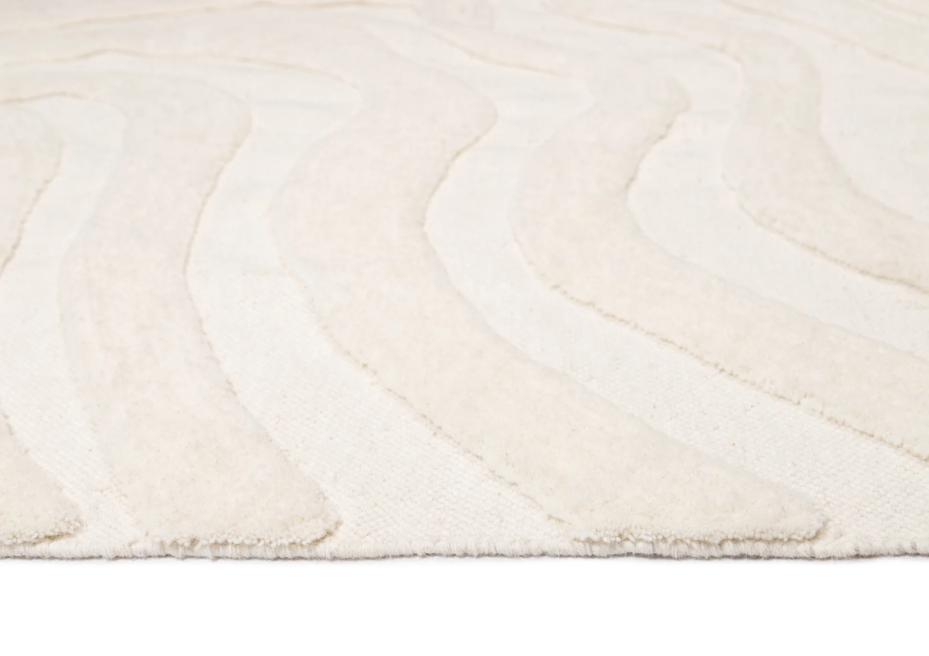 Eniko Abstract Cream Washable Wool Rug - Image 18