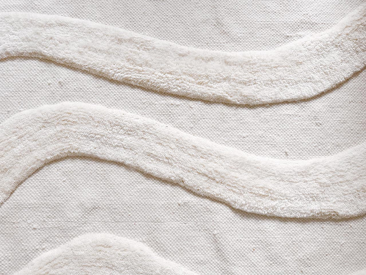 Eniko Abstract Cream Washable Wool Rug - Image 5