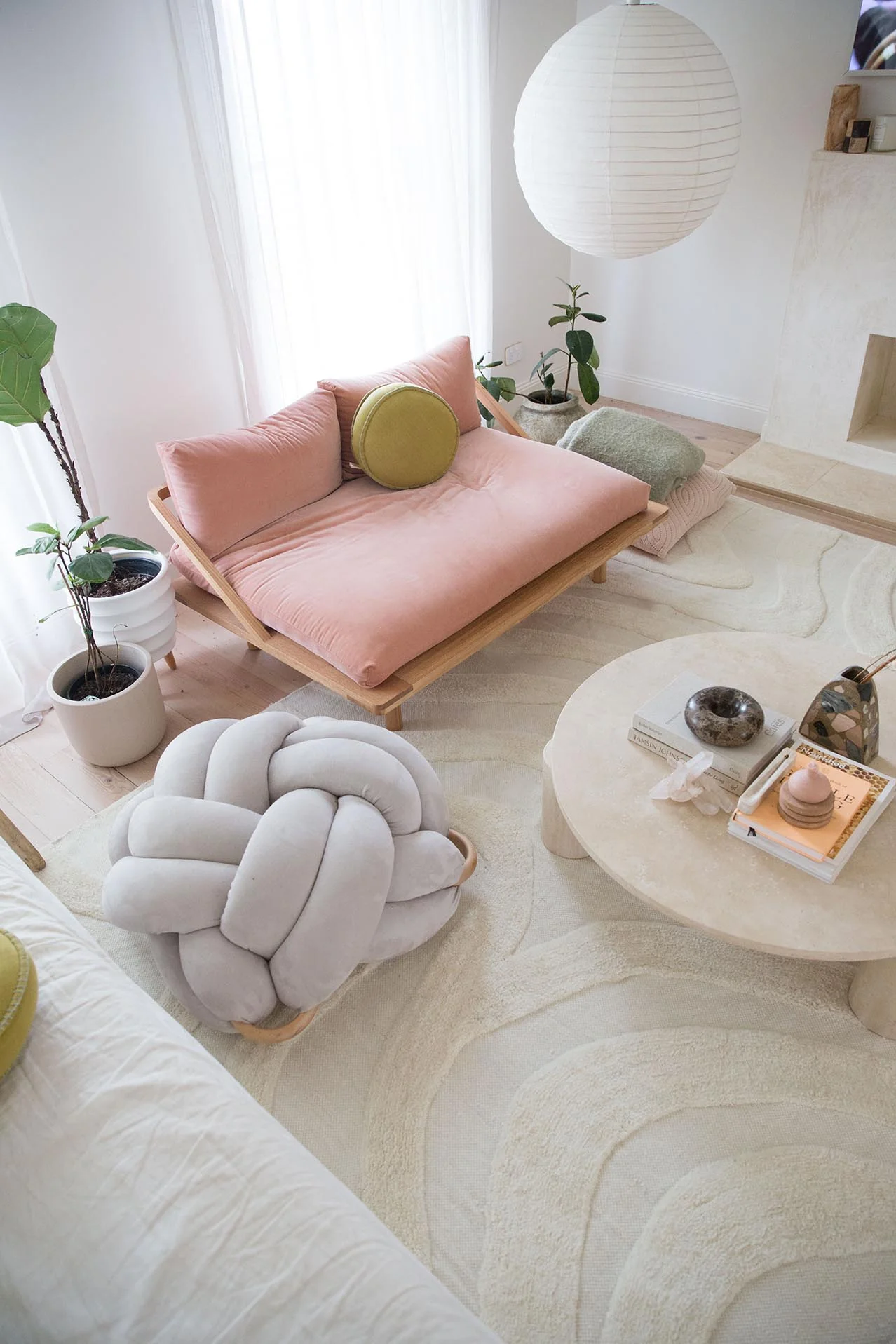 Eniko Abstract Cream Washable Wool Rug - Image 9
