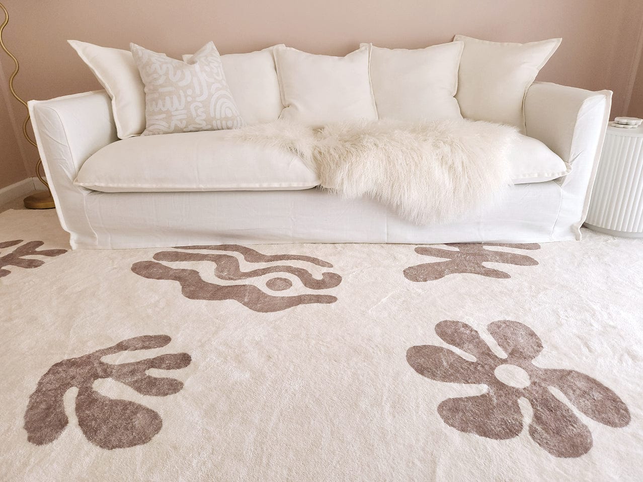 Esilda Brown Abstract Washable Rug - Image 3