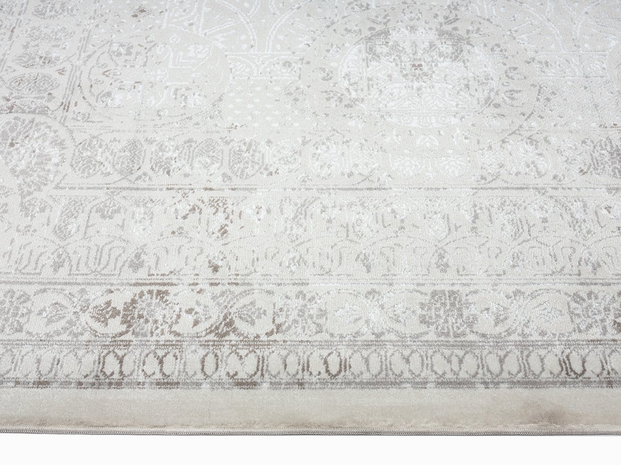Esmeray Ivory And Grey Traditional Distressed Rug - Image 16