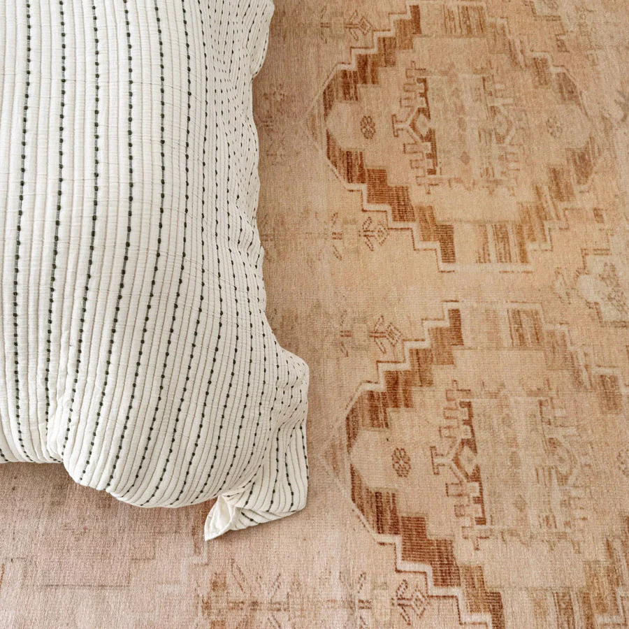 Esther Cream and Peach Tribal Washable Rug - Image 5