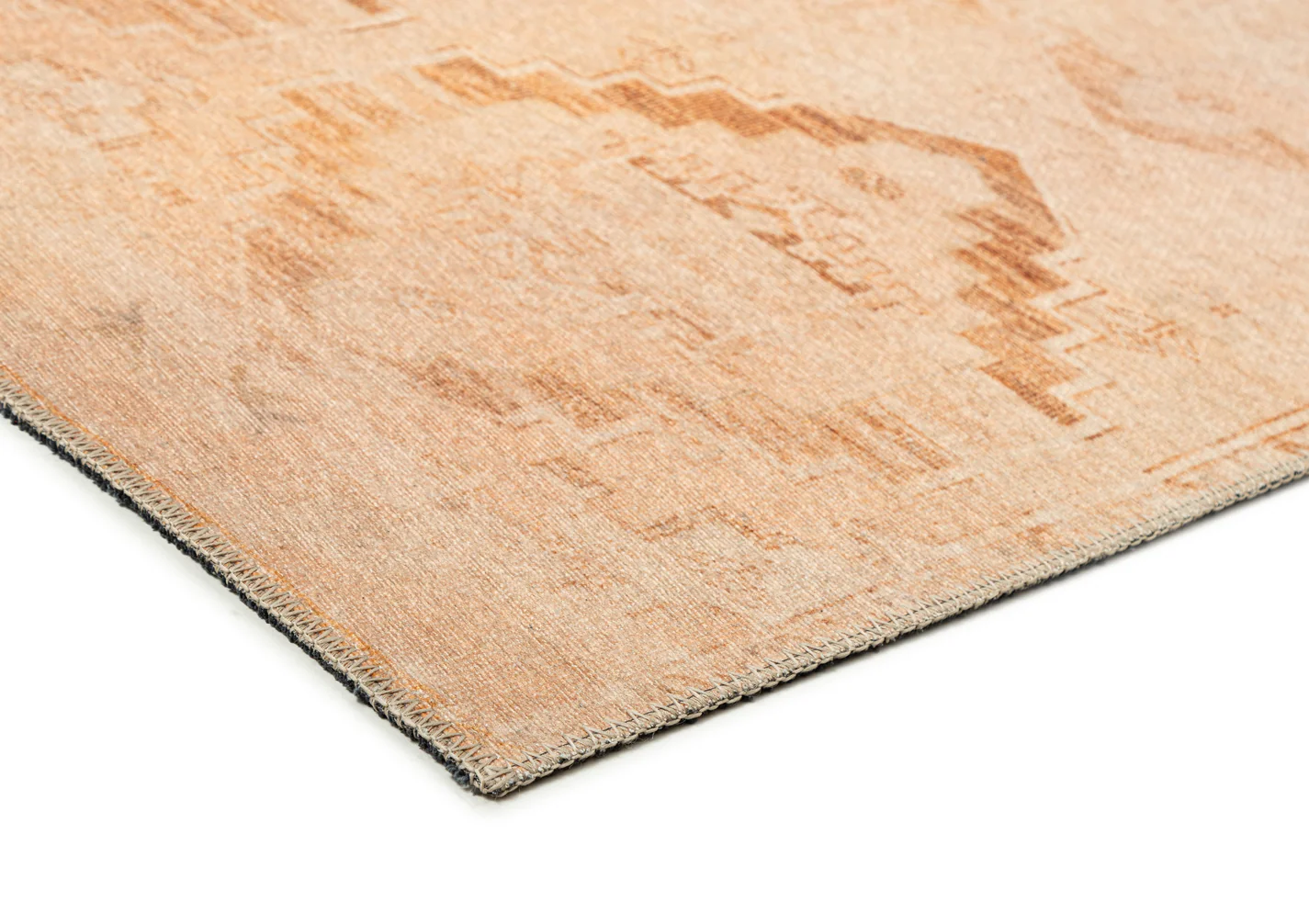Esther Cream and Peach Tribal Washable Rug - Image 6