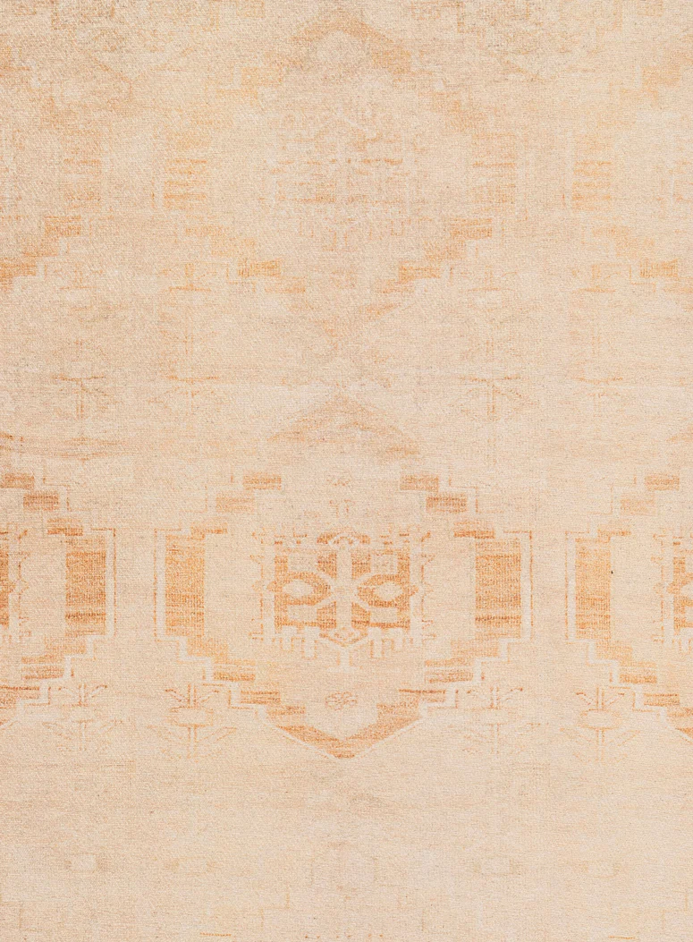 Esther Cream and Peach Tribal Washable Rug - Image 9