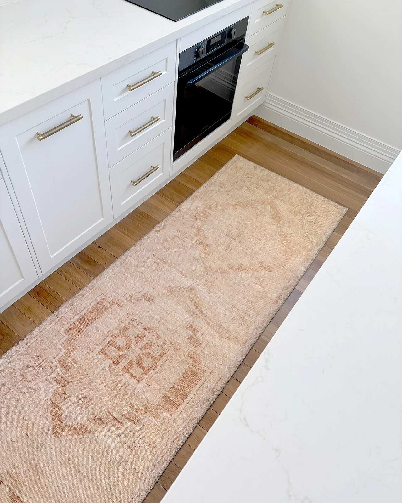 Esther Cream and Peach Tribal Washable Runner Rug - Image 4