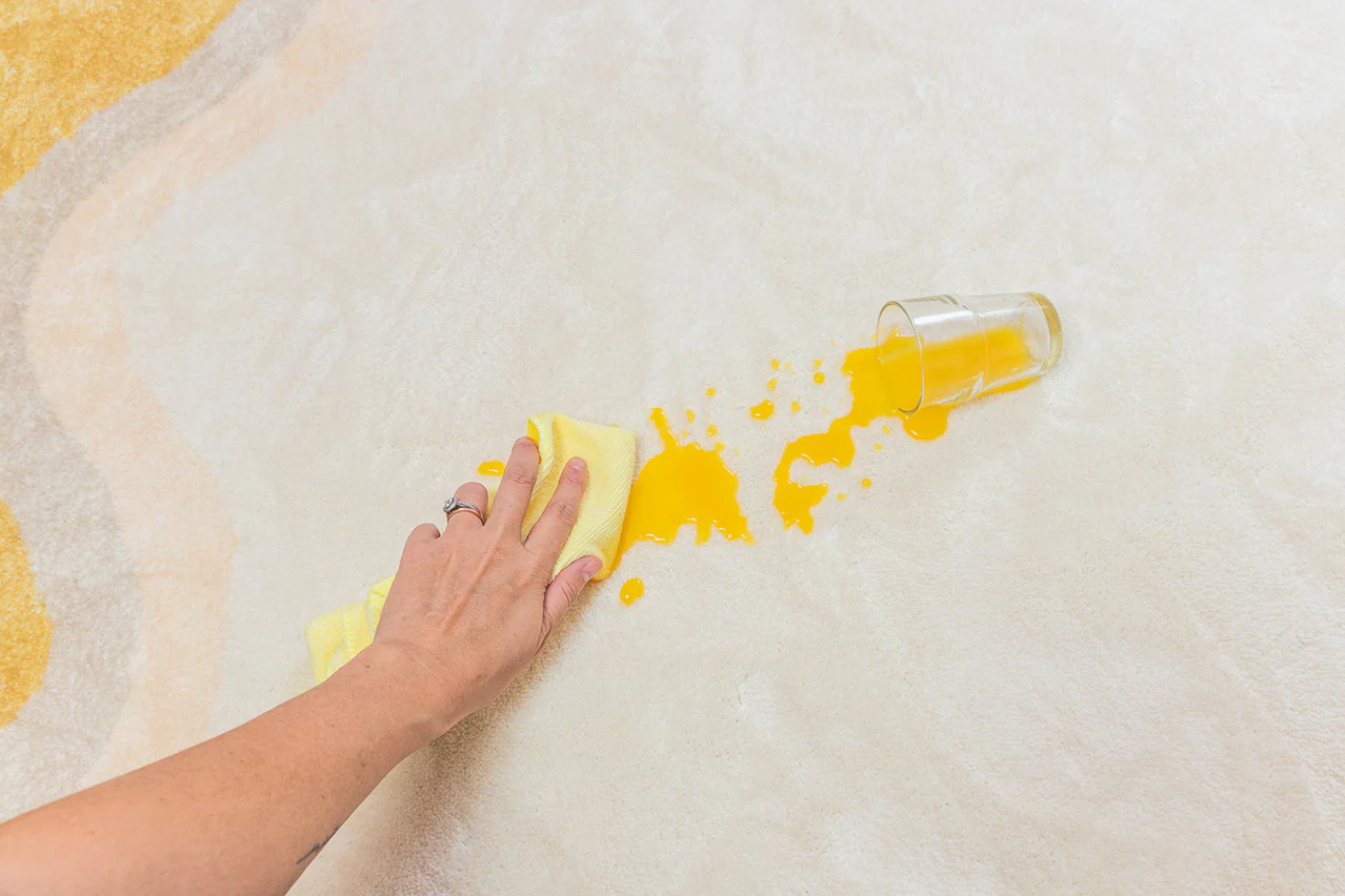 Esti Cream and Yellow Wiggle Bordered Washable Rug - Image 10