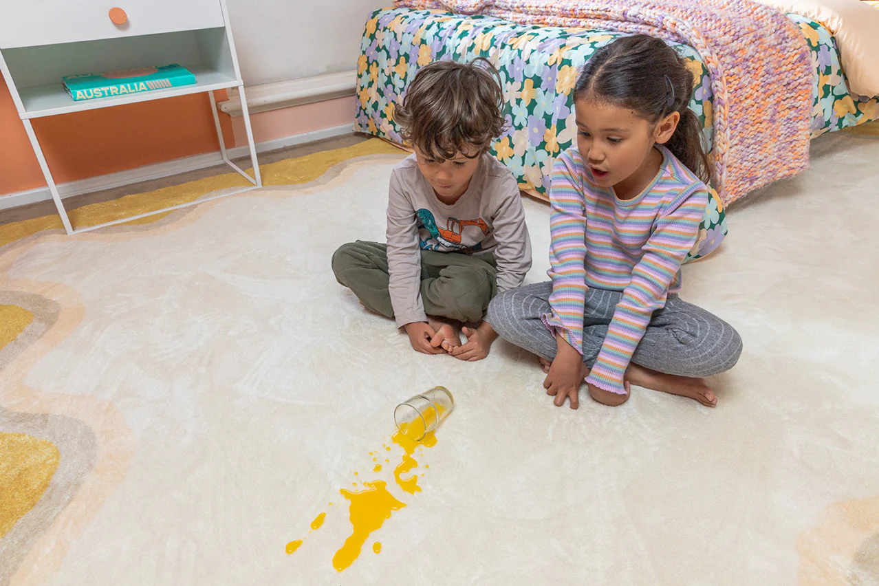 Esti Cream and Yellow Wiggle Bordered Washable Rug - Image 8