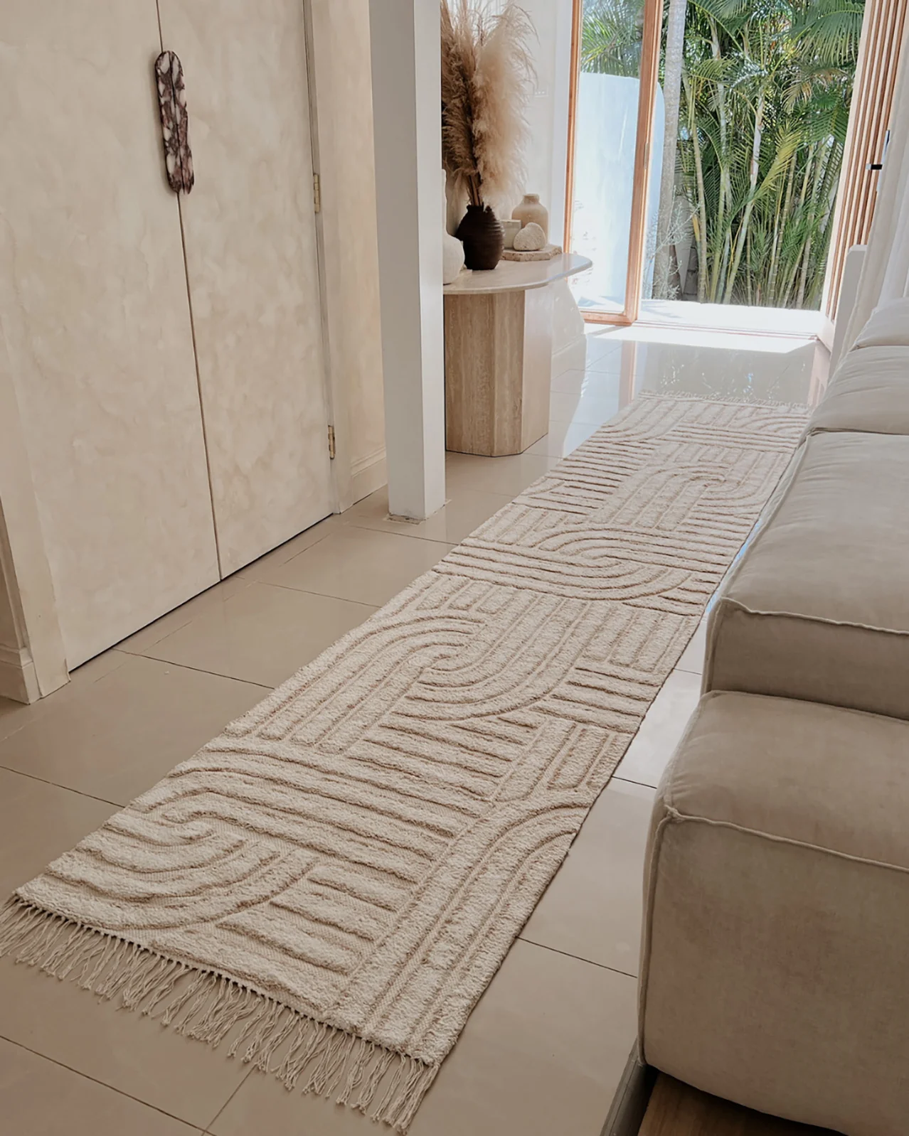 Etta Ivory Geometric Washable Runner Rug - Image 3