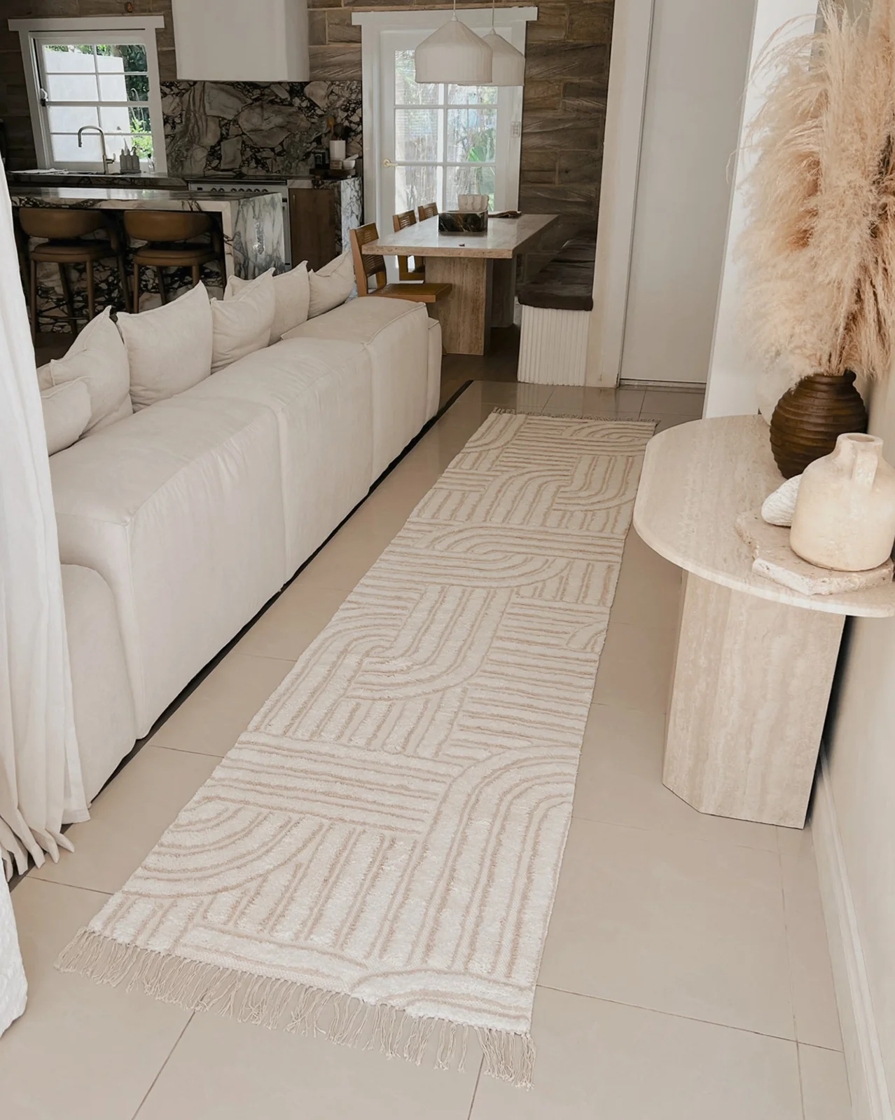 Etta Ivory Geometric Washable Runner Rug - Image 5