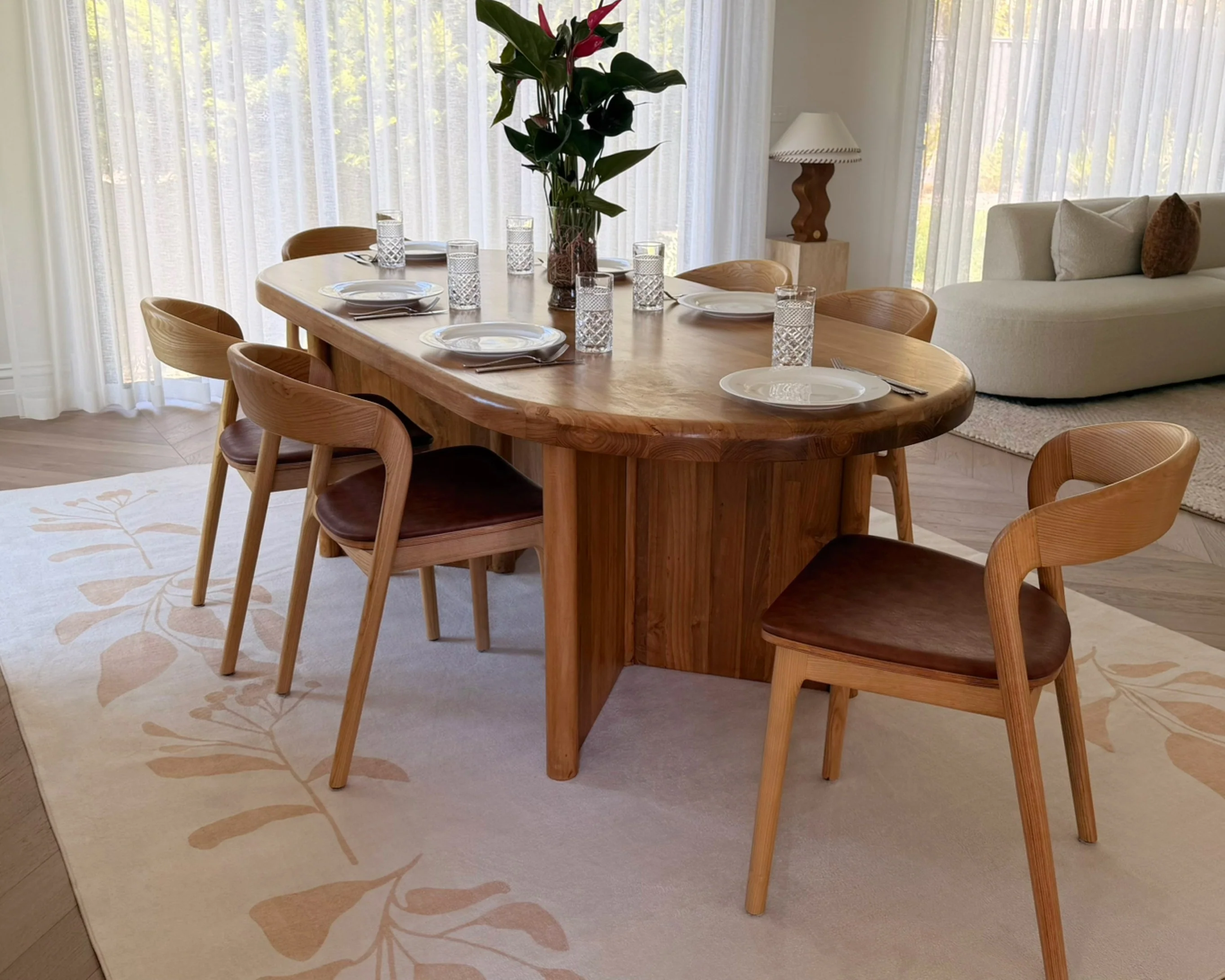 Eugenie Neutral Botanical Border Washable Rug - Image 4