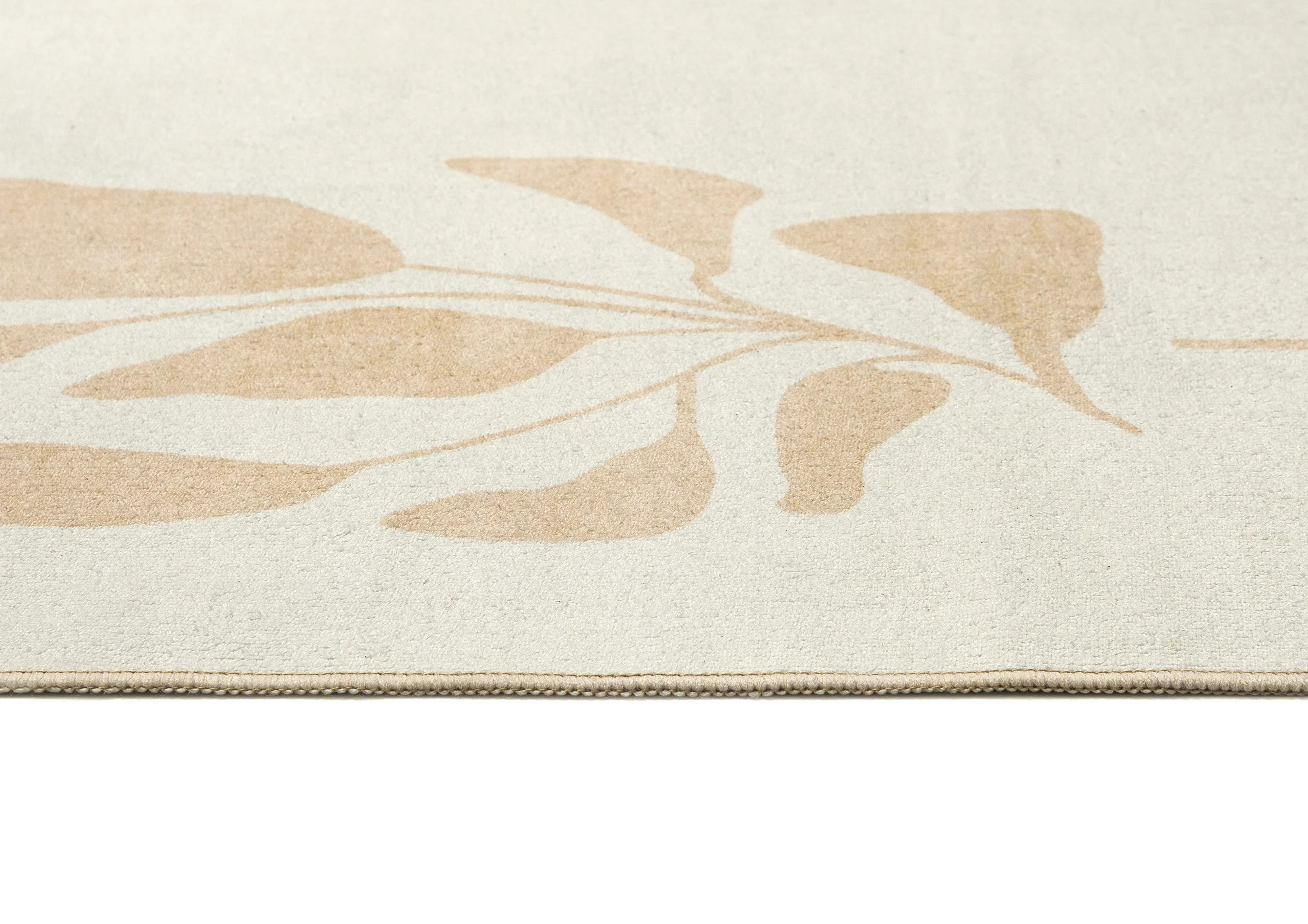 Eugenie Neutral Botanical Border Washable Rug - Image 9