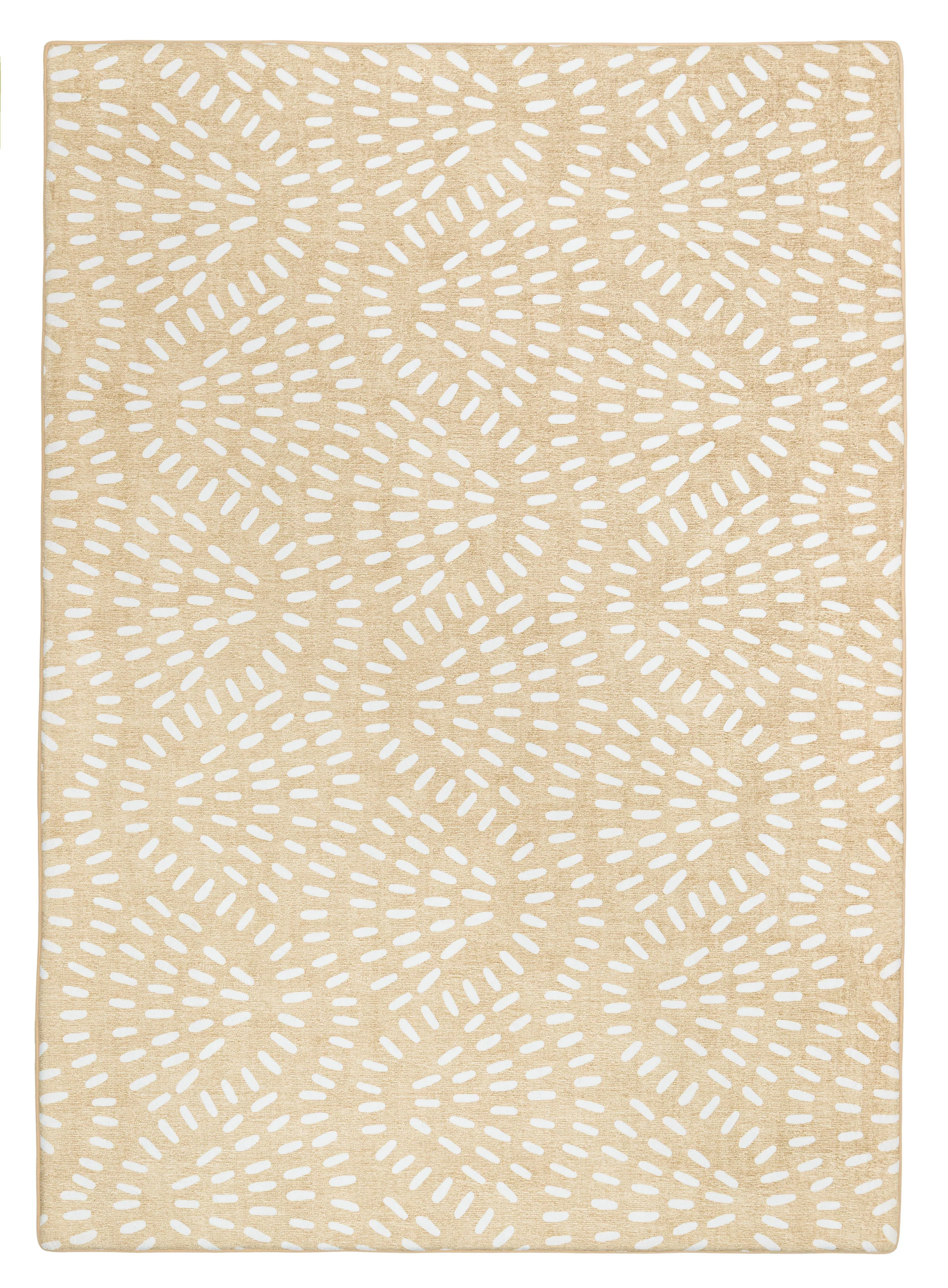 Eula Beige and Light Beige Abstract Rollie Pollie Playmat