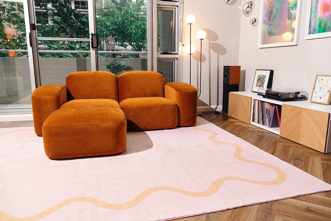 Eva Pink and Yellow Wiggle Bordered Washable Rug - Image 15