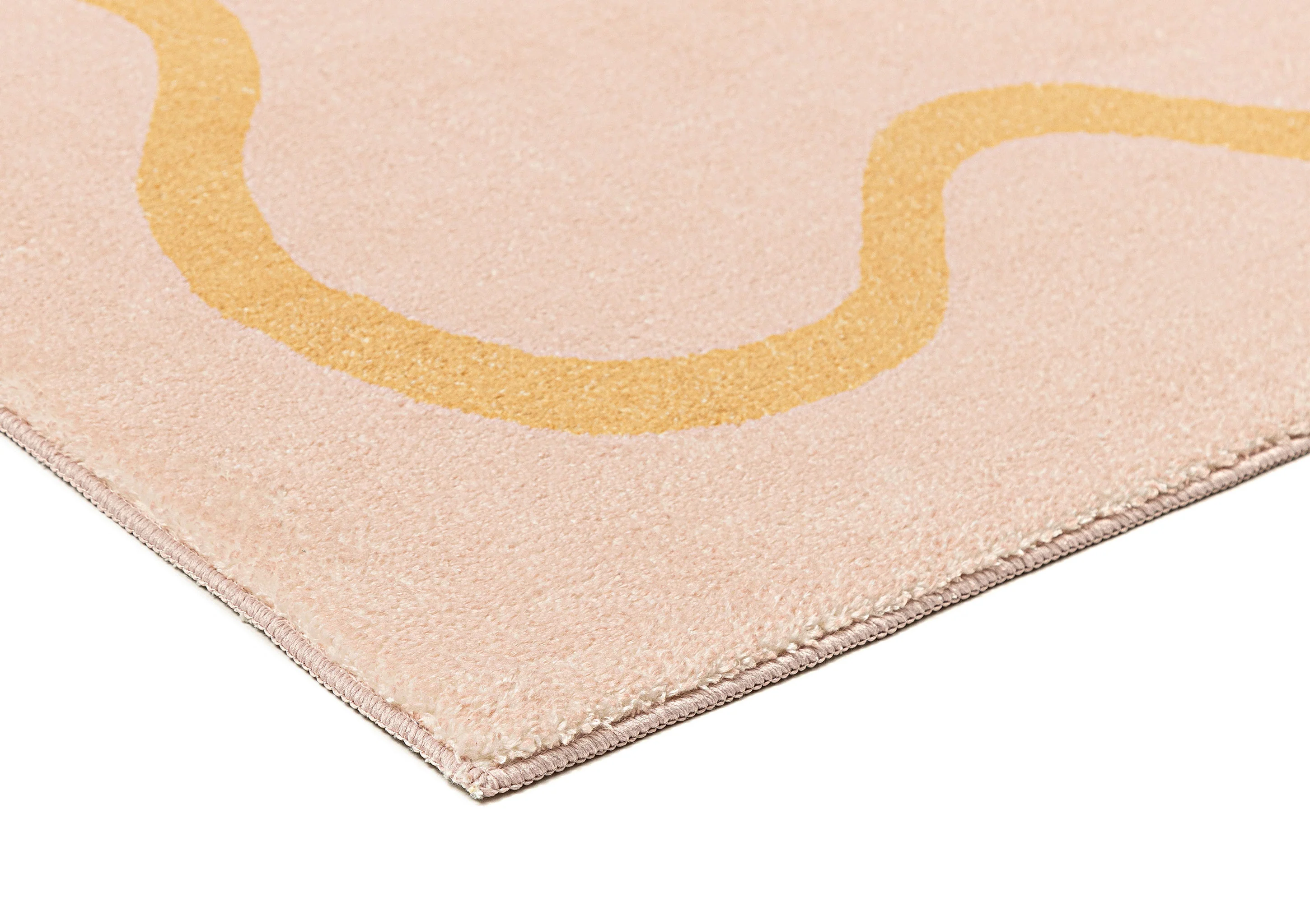 Eva Pink and Yellow Wiggle Bordered Washable Rug - Image 16