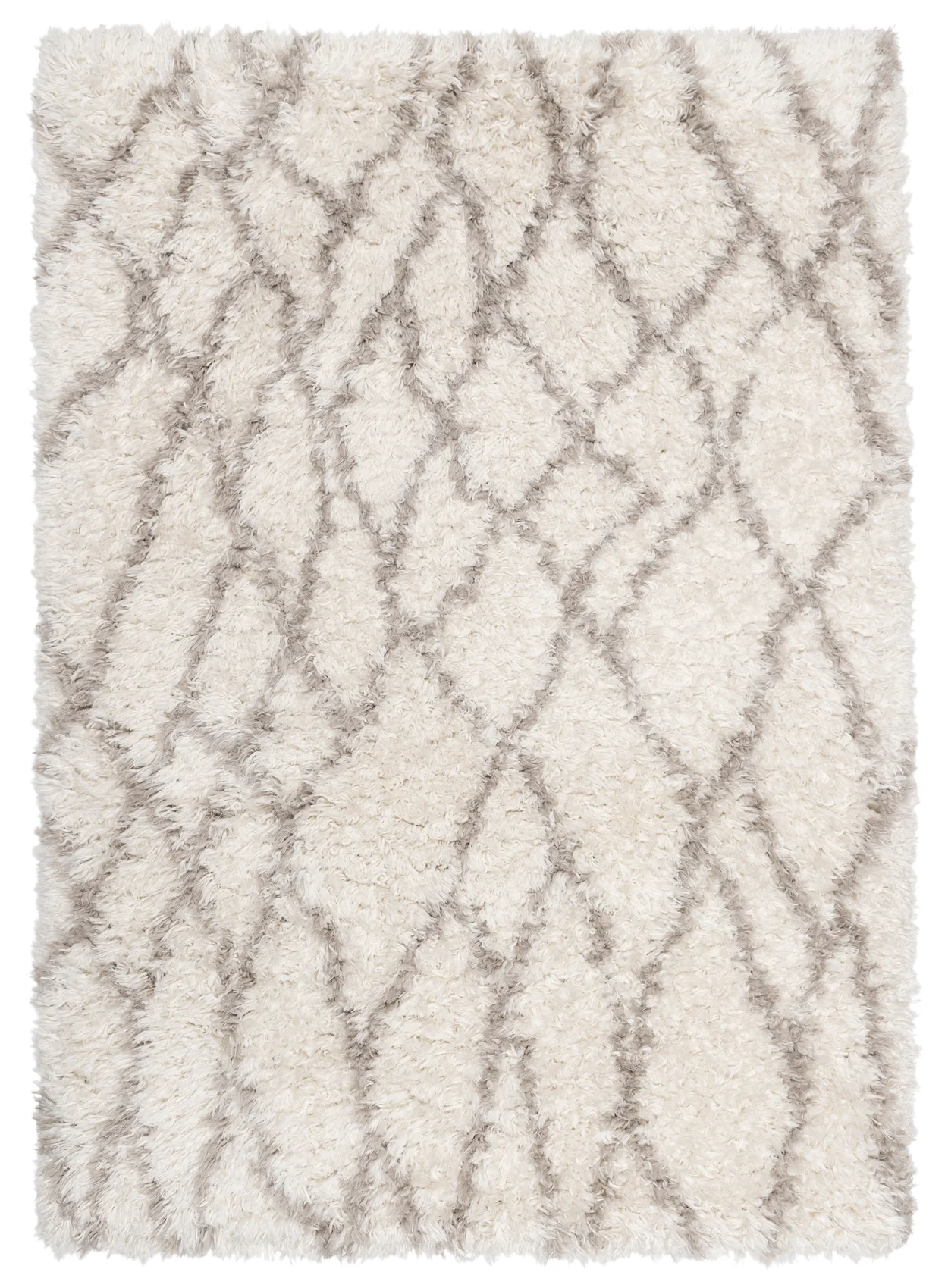 Fabiola Cream & Beige Tribal Shag Rug