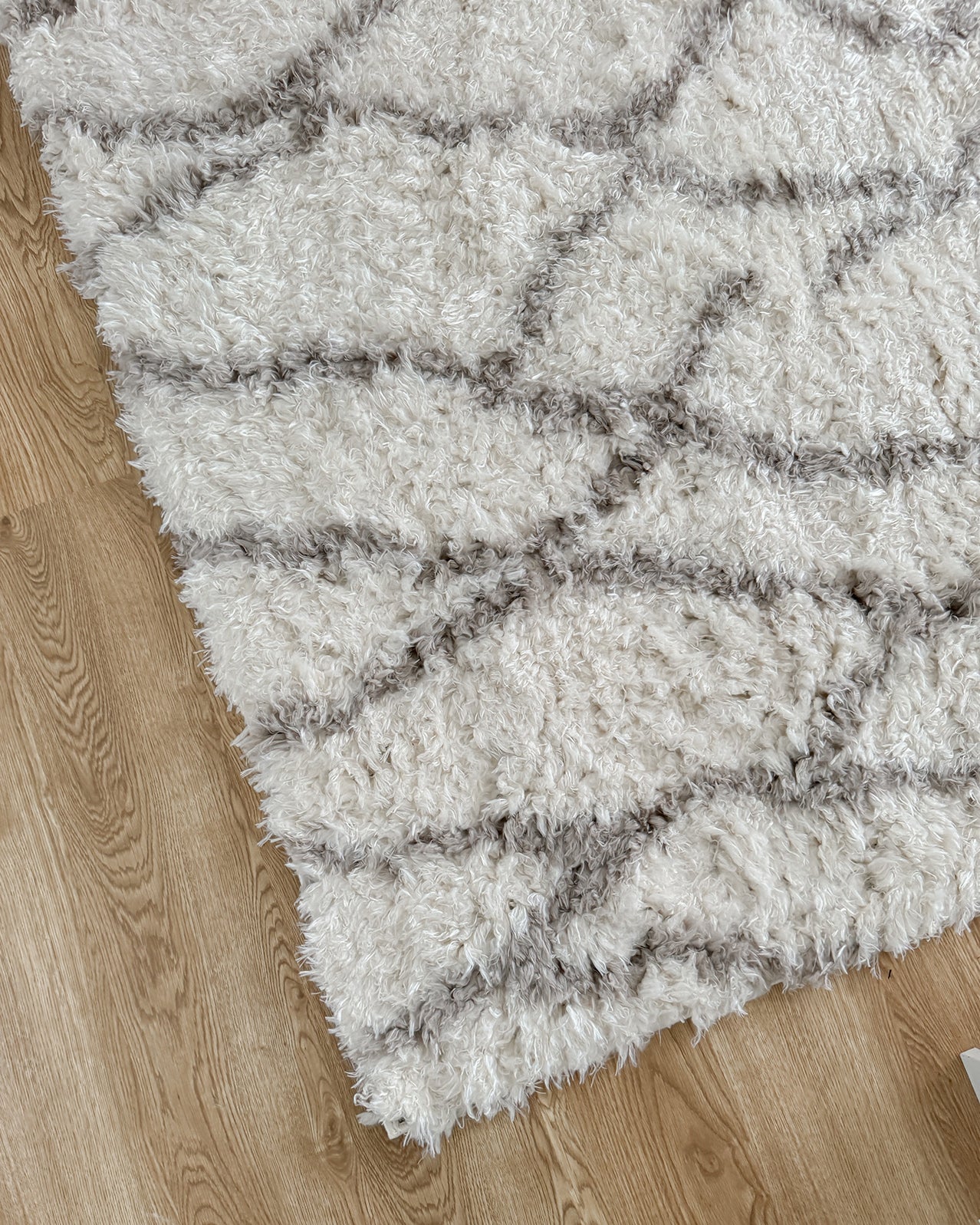 Fabiola Cream & Beige Tribal Shag Rug - Image 4