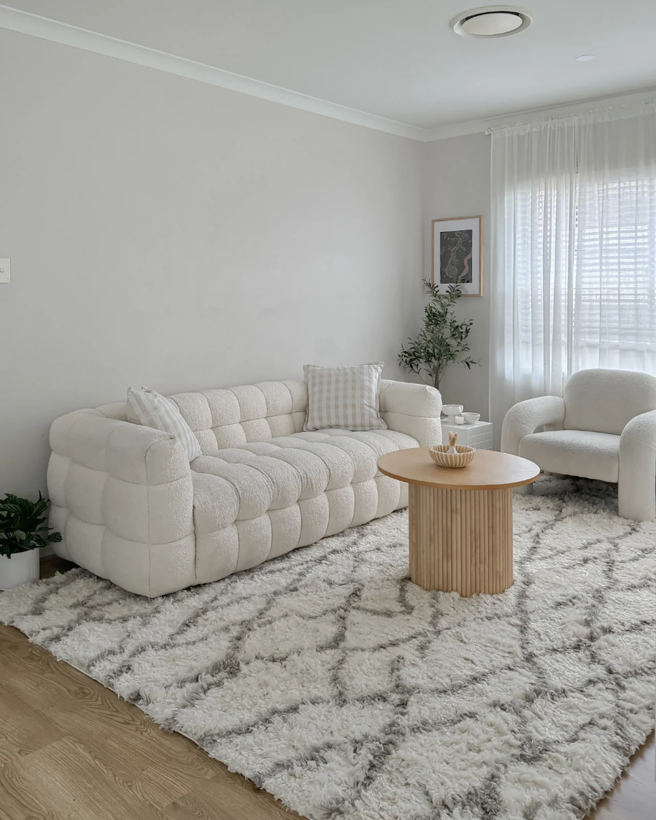 Fabiola Cream & Beige Tribal Shag Rug - Image 5