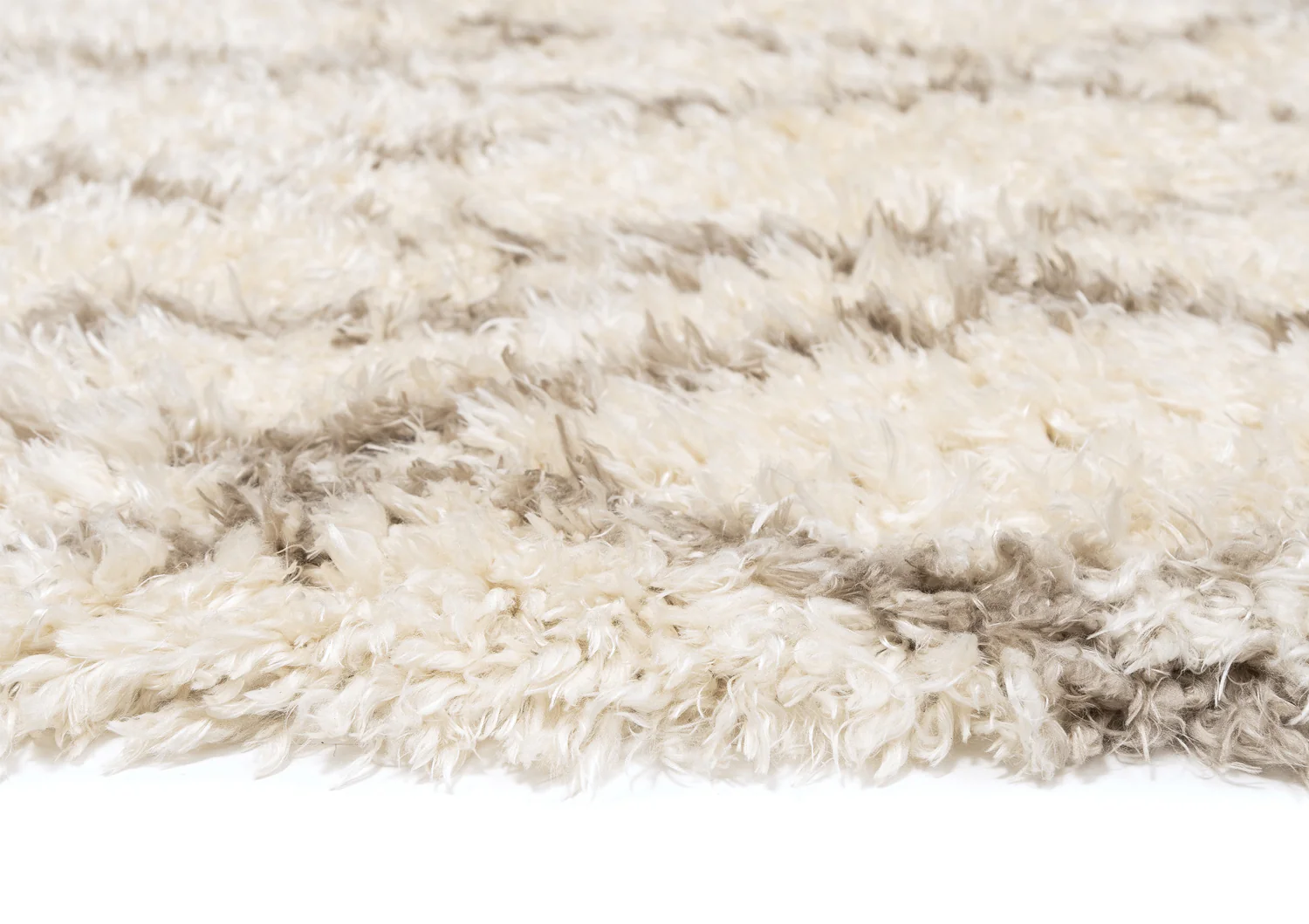 Fabiola Cream & Beige Tribal Shag Rug - Image 7