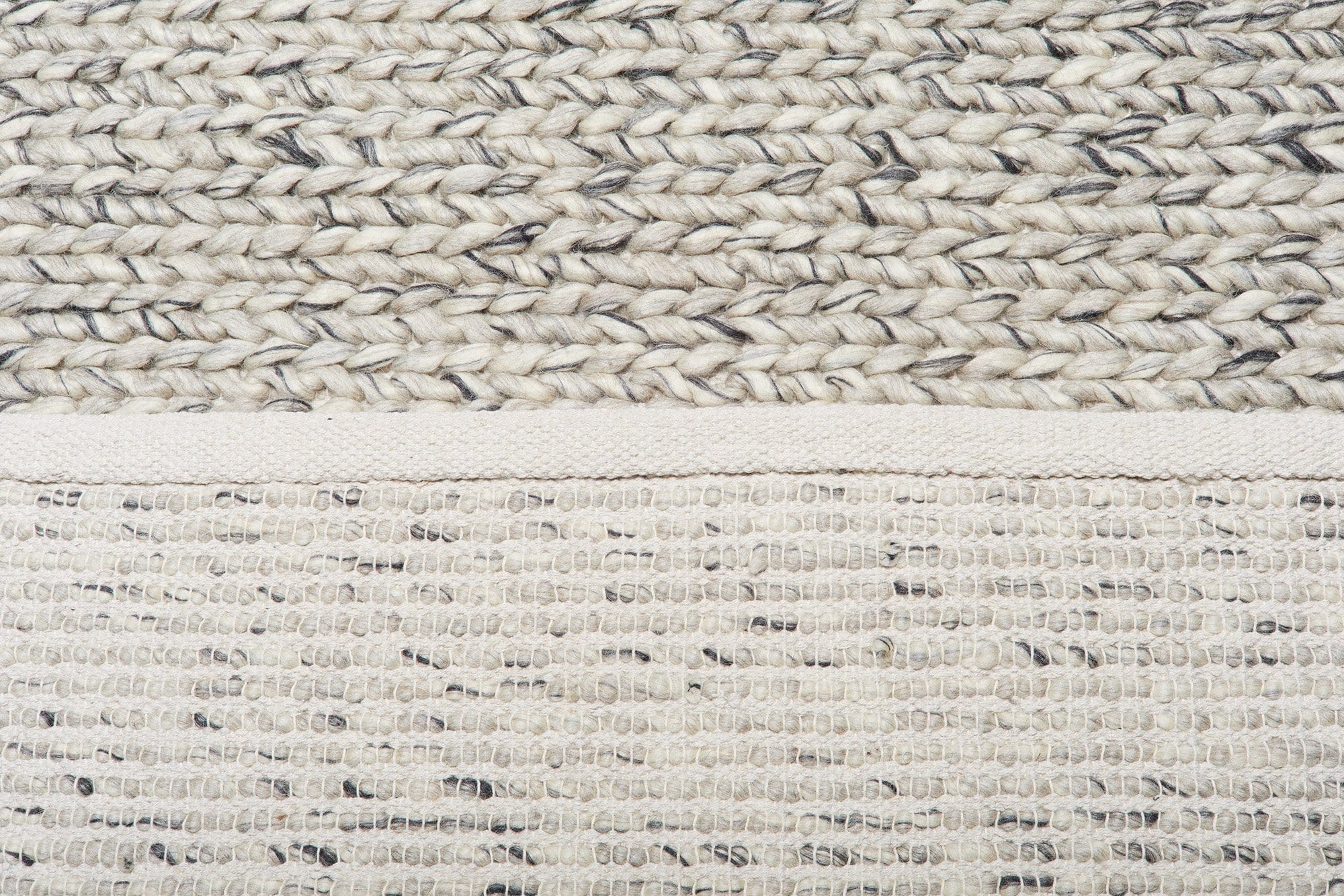 Farrah Marble Grey Braided Wool Rug - Image 11