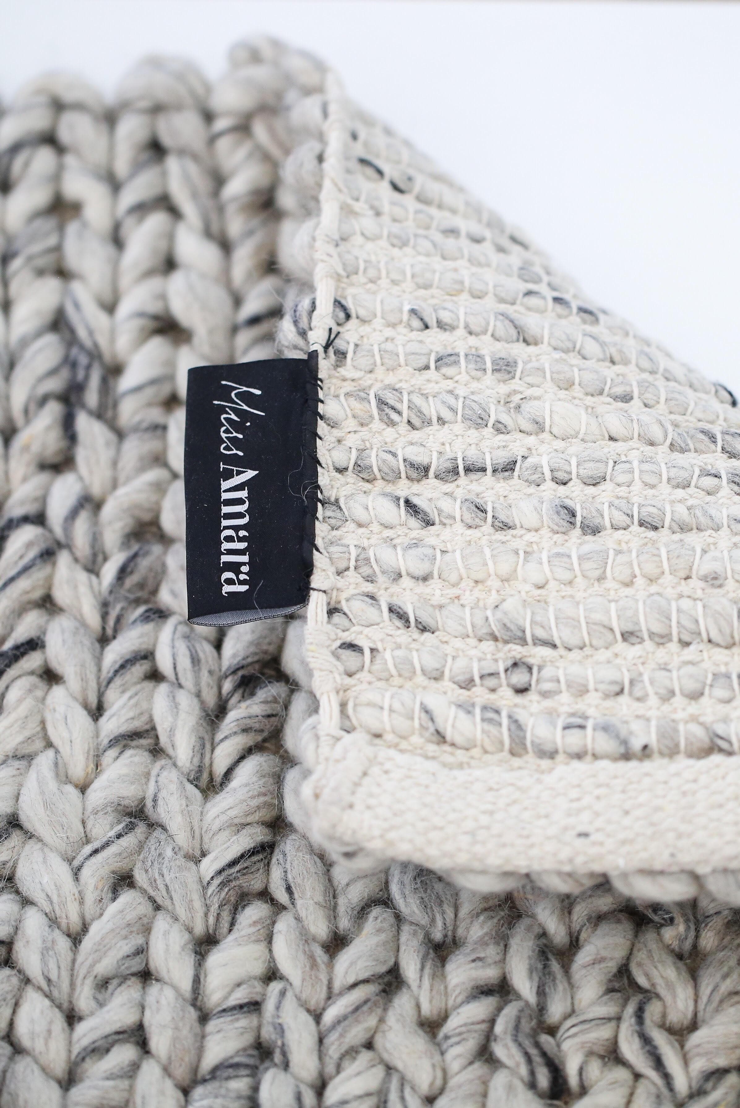 Farrah Marble Grey Braided Wool Rug - Image 12