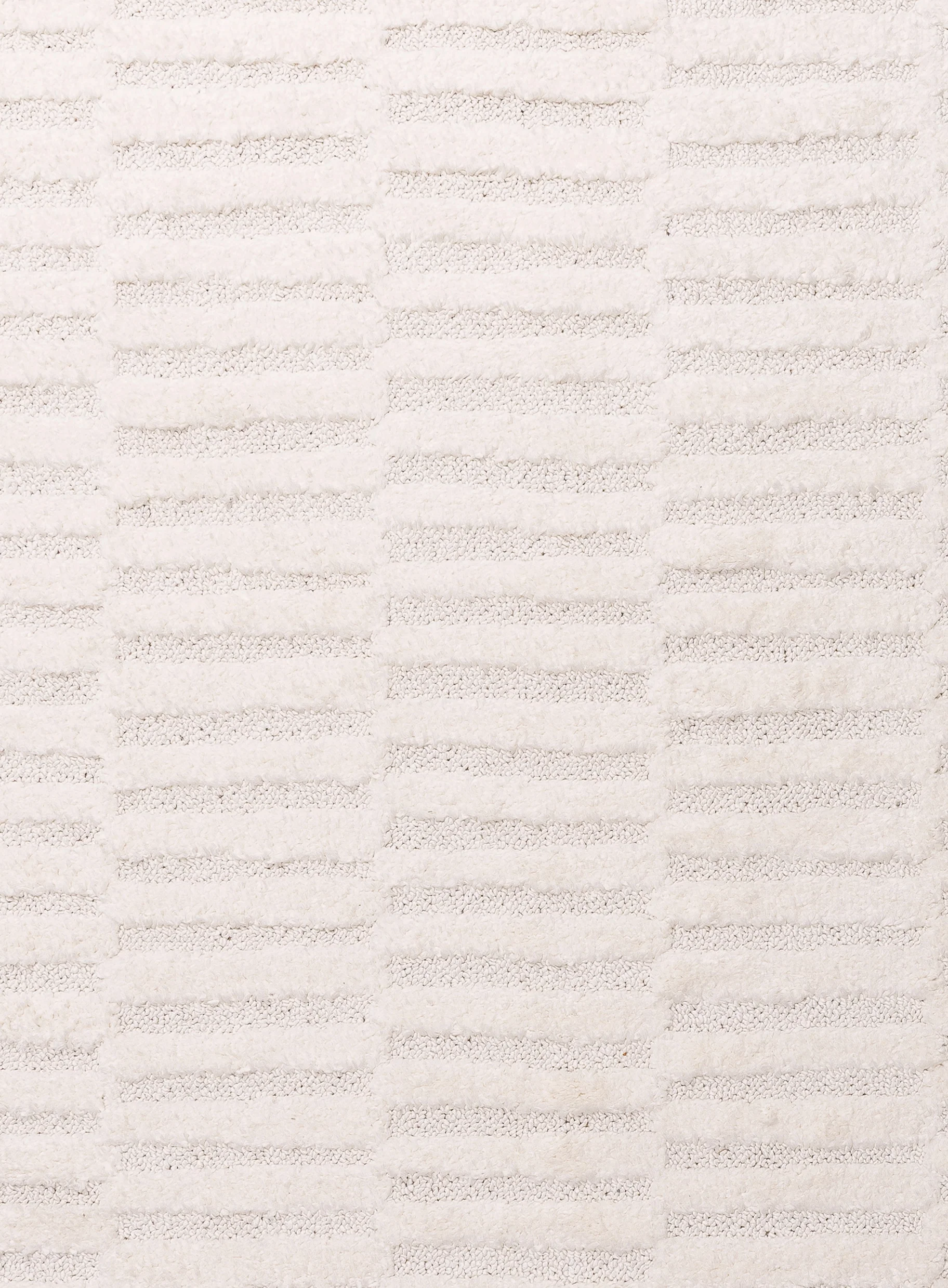 Fatima Ivory Cream Modern Textured Rug - Image 8