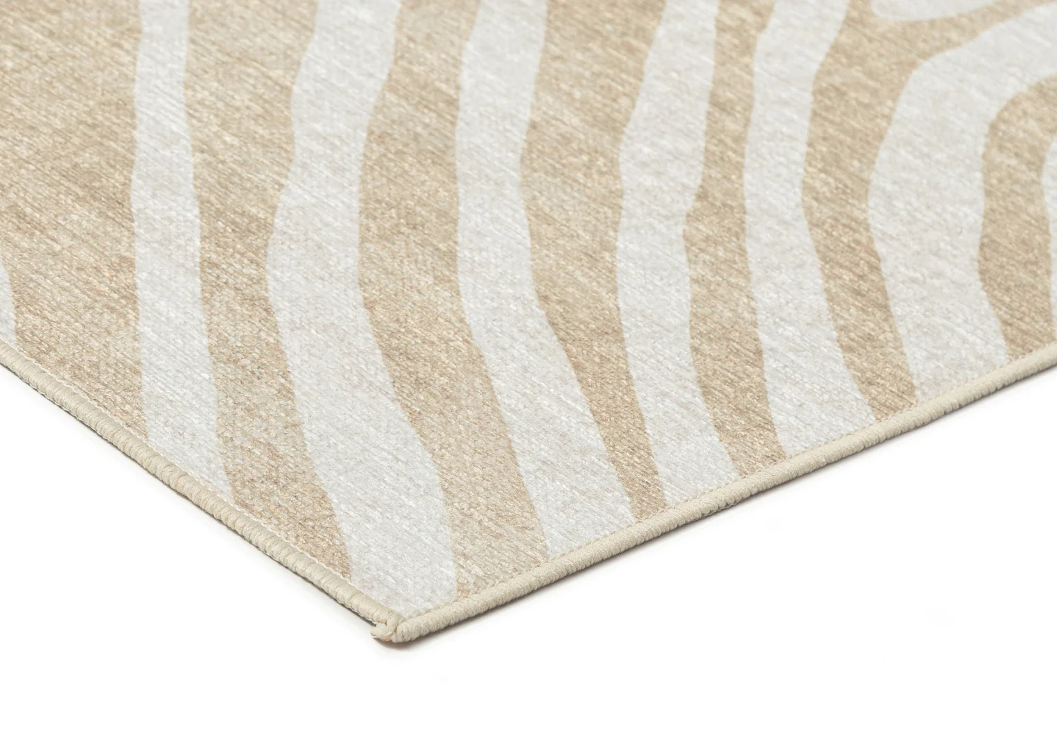 Faya Beige Palm Print Washable Rug - Image 11