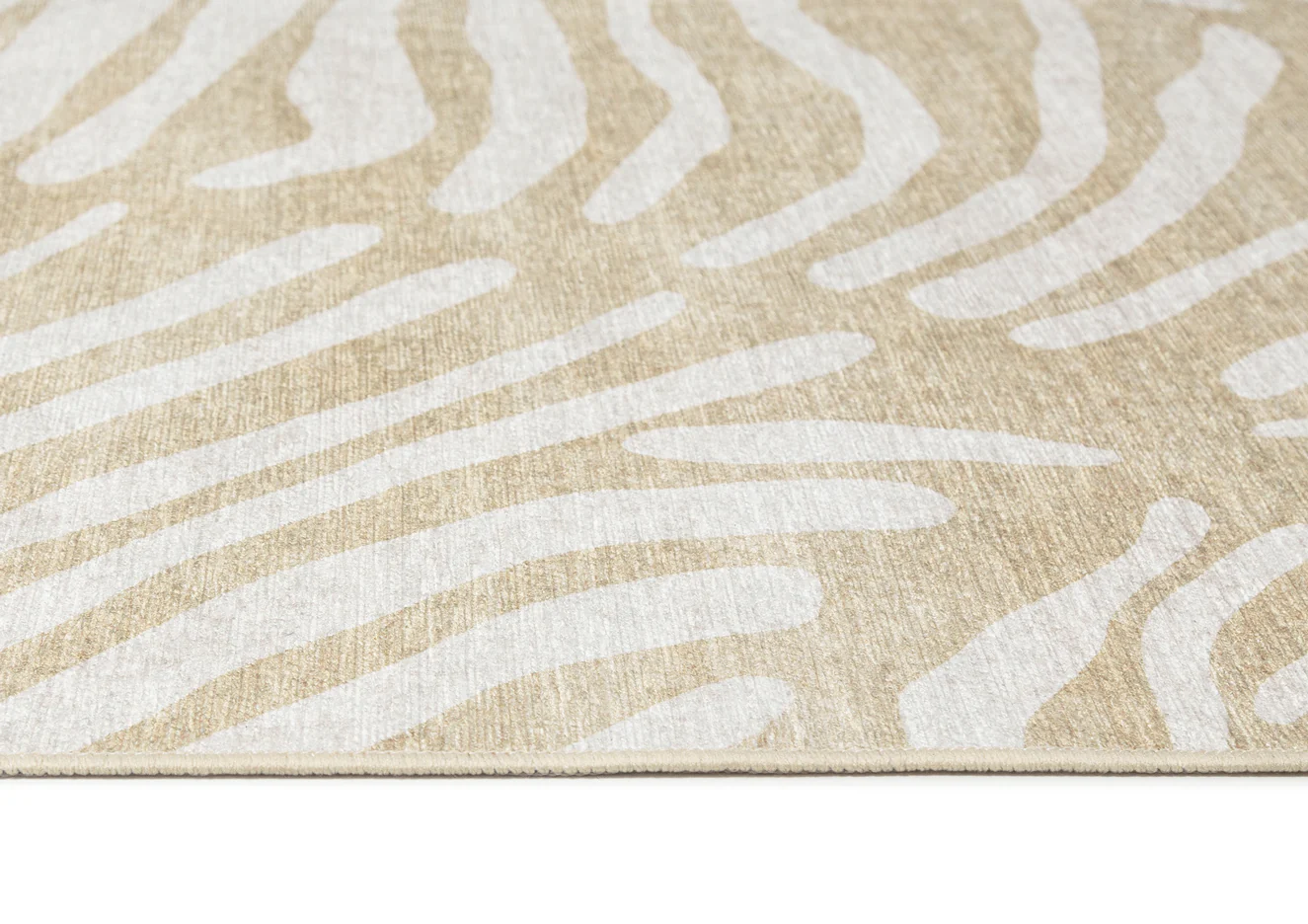 Faya Beige Palm Print Washable Rug - Image 12