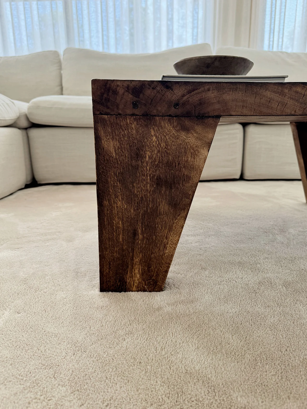 Felda Beige Irregular Round Washable Rug - Image 5