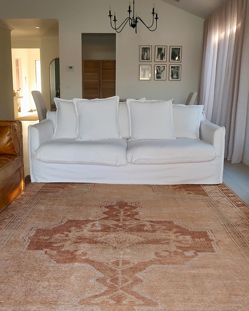 Feliza Cream and Rust Medallion Washable Rug - Image 6