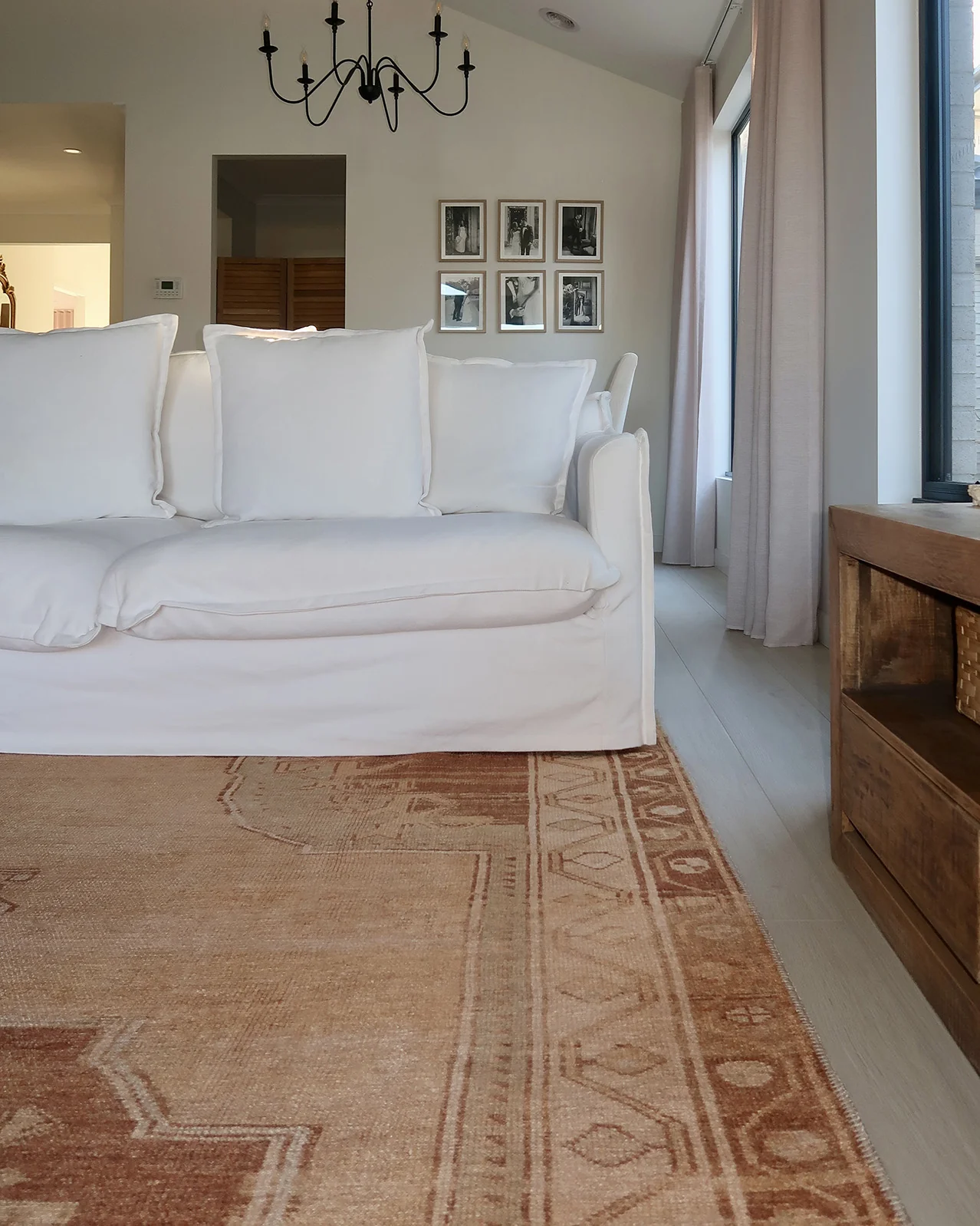 Feliza Cream and Rust Medallion Washable Rug - Image 8