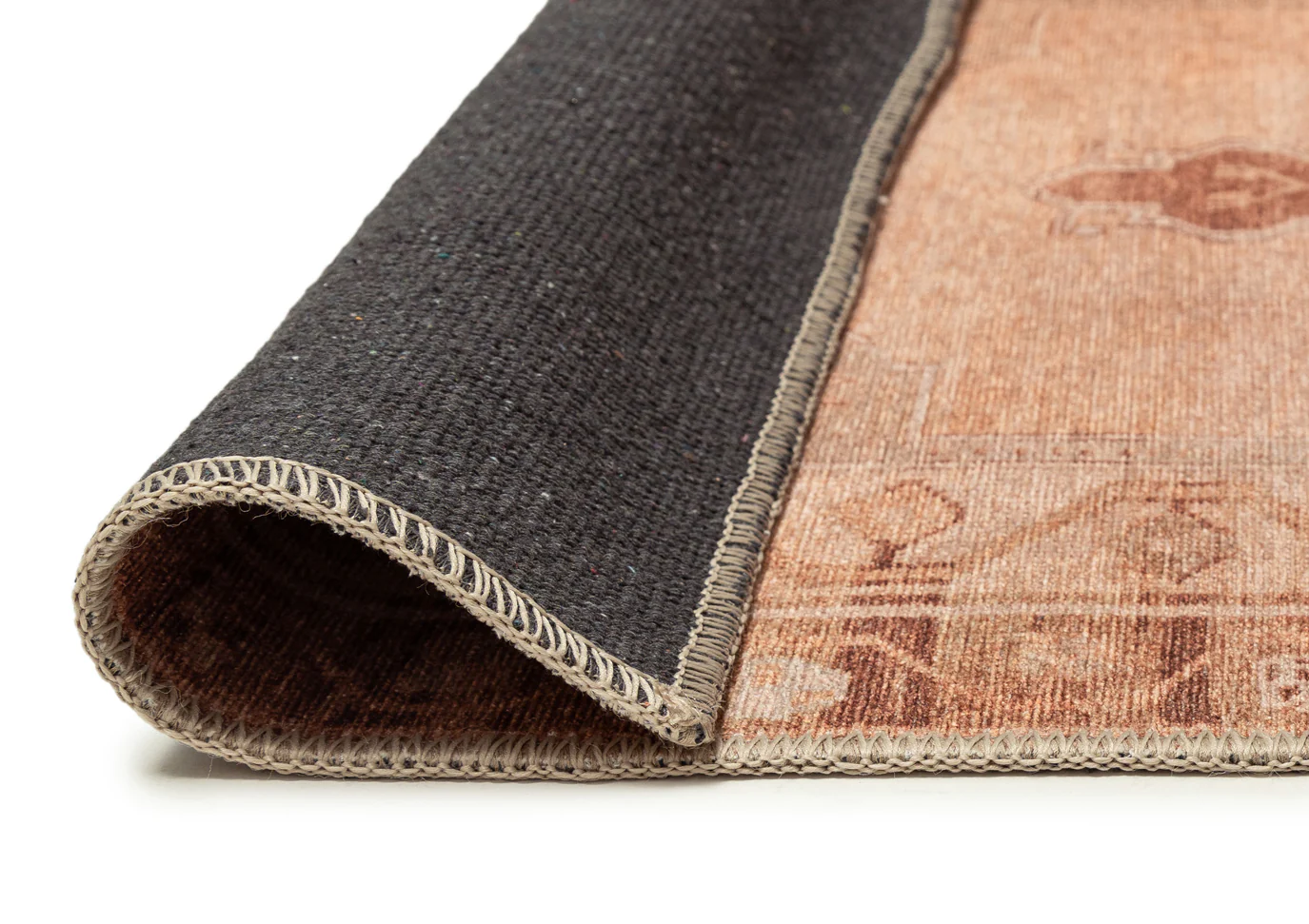 Feliza Cream and Rust Medallion Washable Runner Rug - Image 8