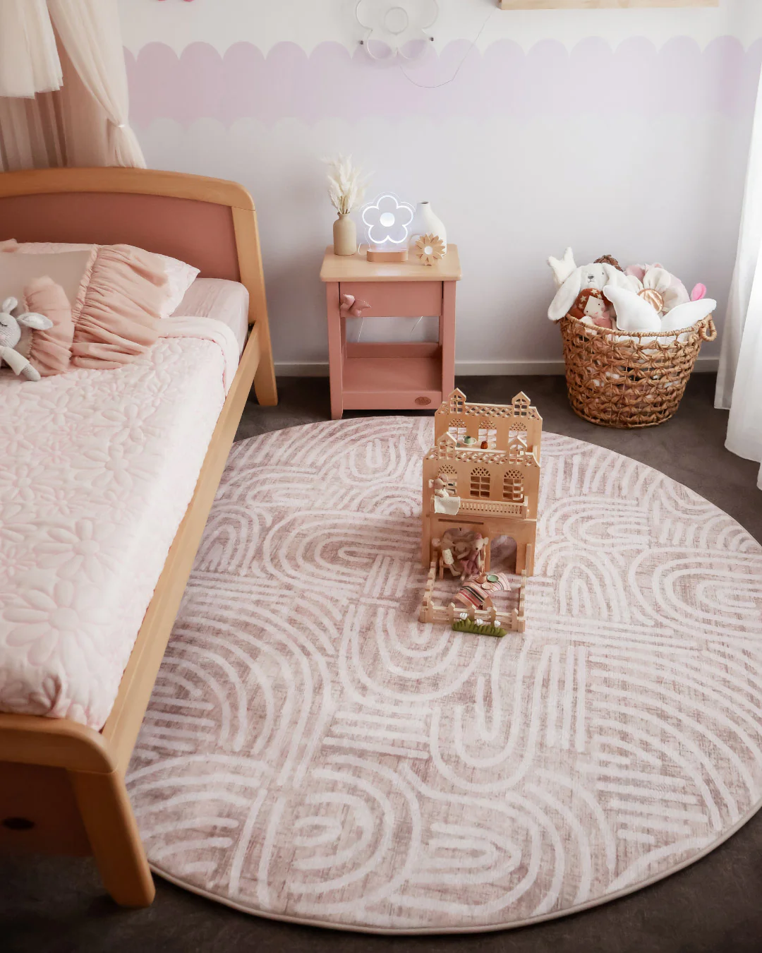Fifi Cream Plush Rollie Pollie Round Playmat - Image 2