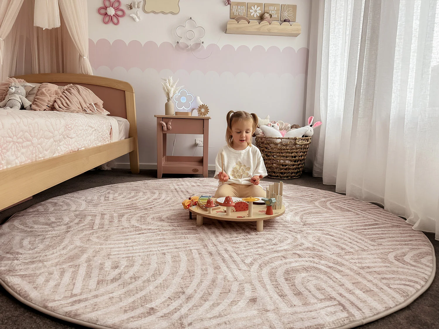 Fifi Cream Plush Rollie Pollie Round Playmat - Image 6