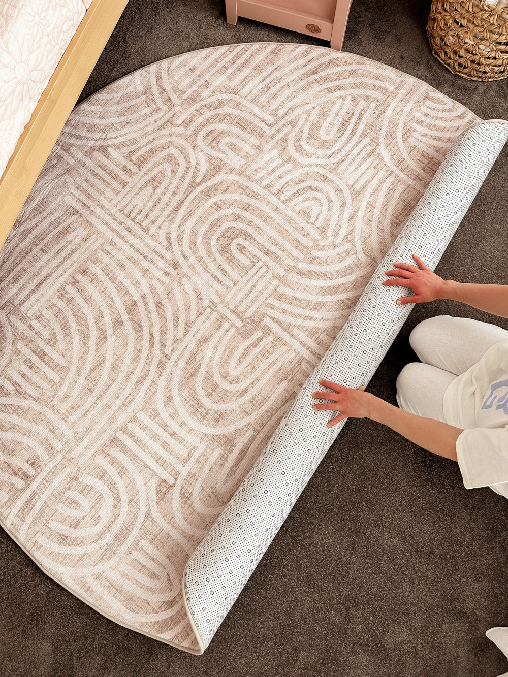 Fifi Cream Plush Rollie Pollie Round Playmat - Image 8