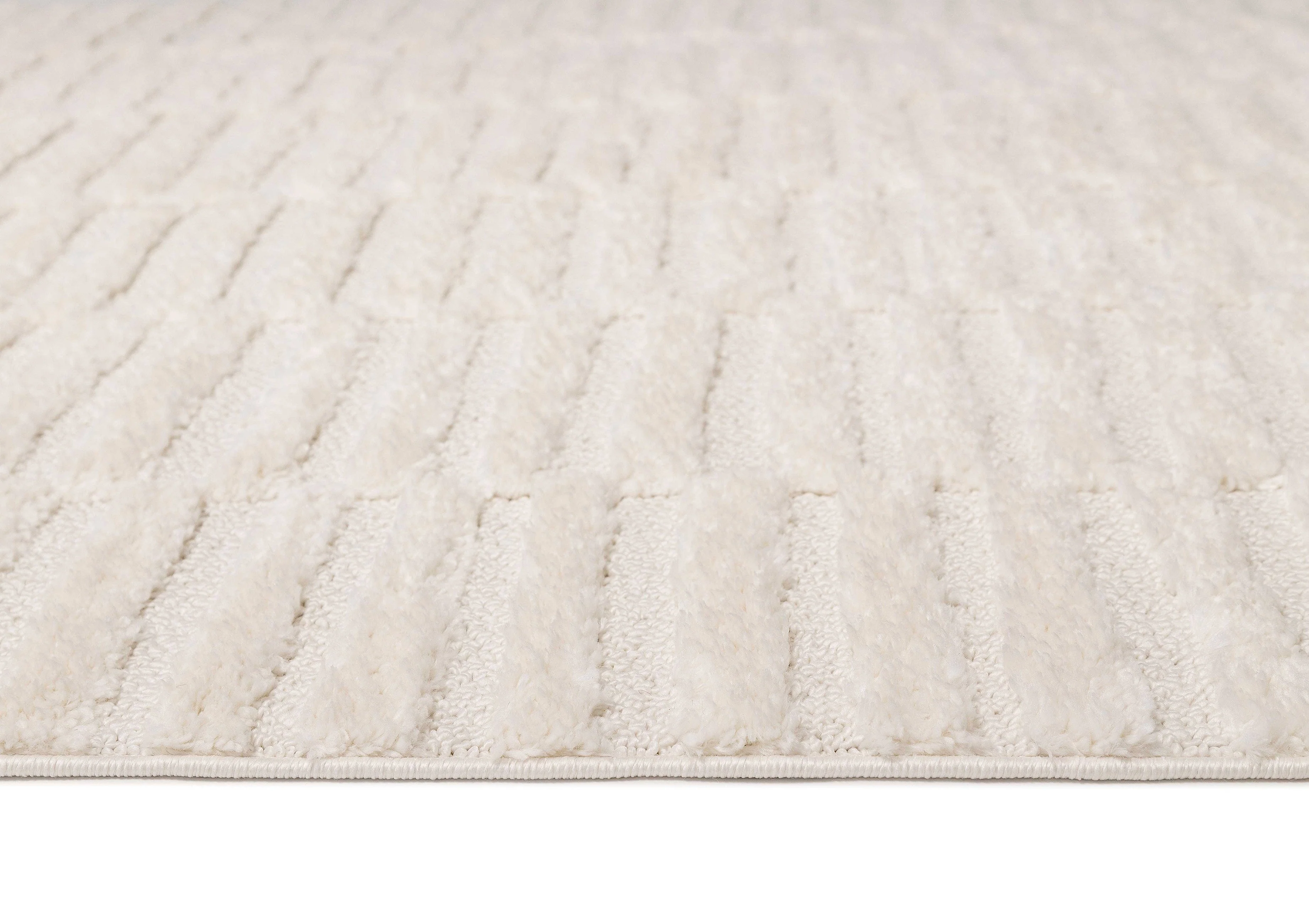 Filippa Ivory Cream Modern Textured Rug - Image 12
