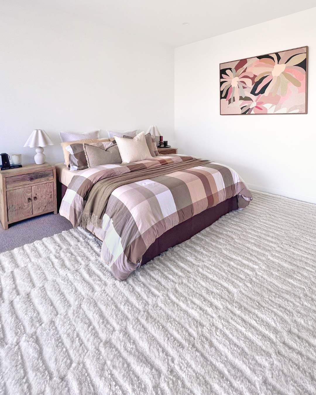 Filippa Ivory Cream Modern Textured Rug - Image 7