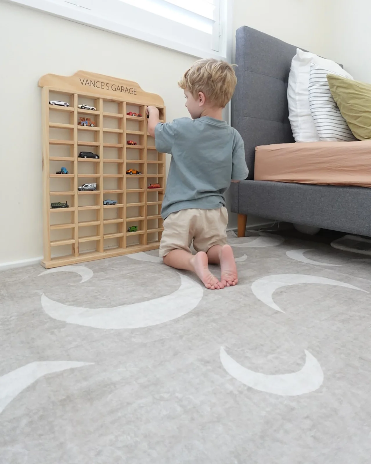 Finaya Grey Moon Washable Rug - Image 3