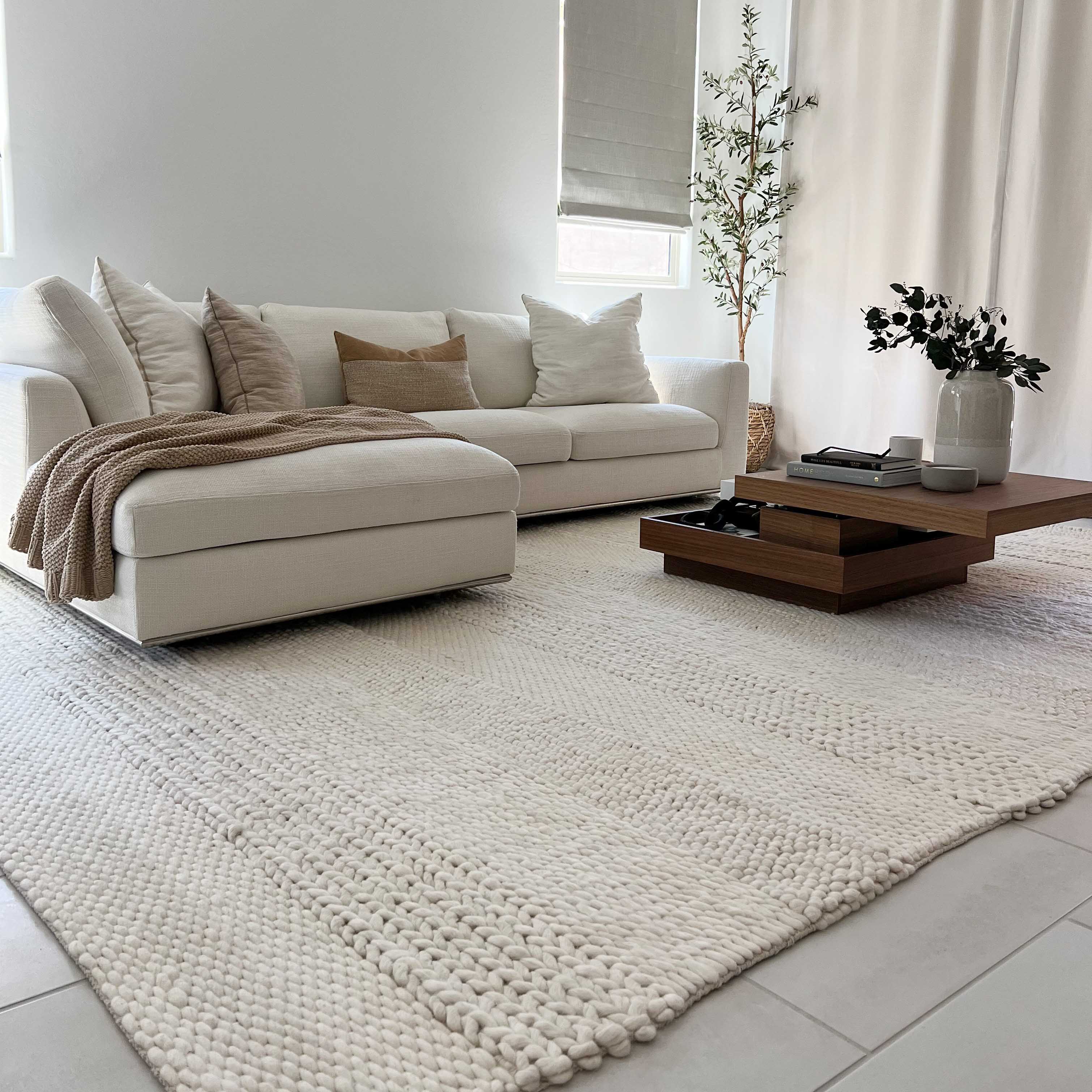 Fleur Ivory Braided and Looped Rug - Image 4