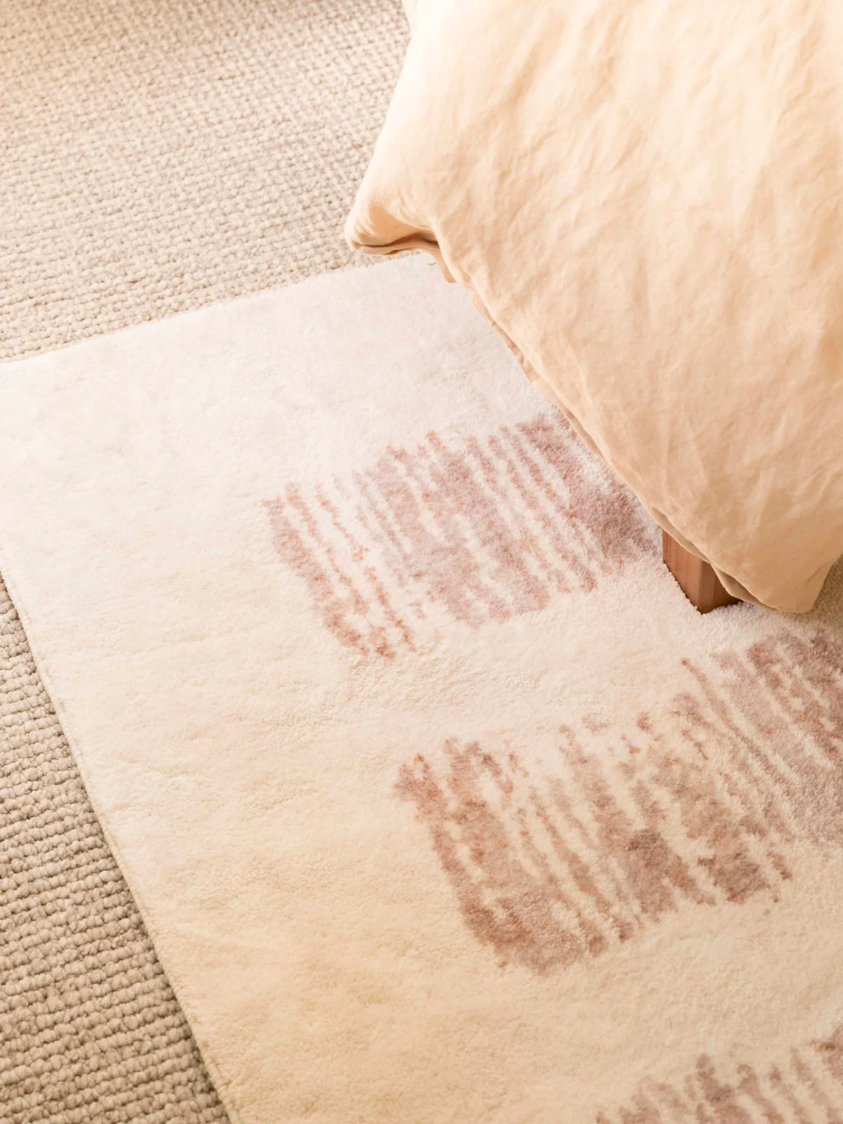 Florrie Beige Abstract Pattern Washable Rug - Image 4