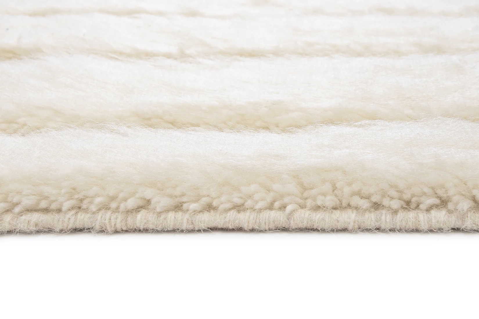 Fontana Ivory Abstract Textured Wool Rug - Image 11